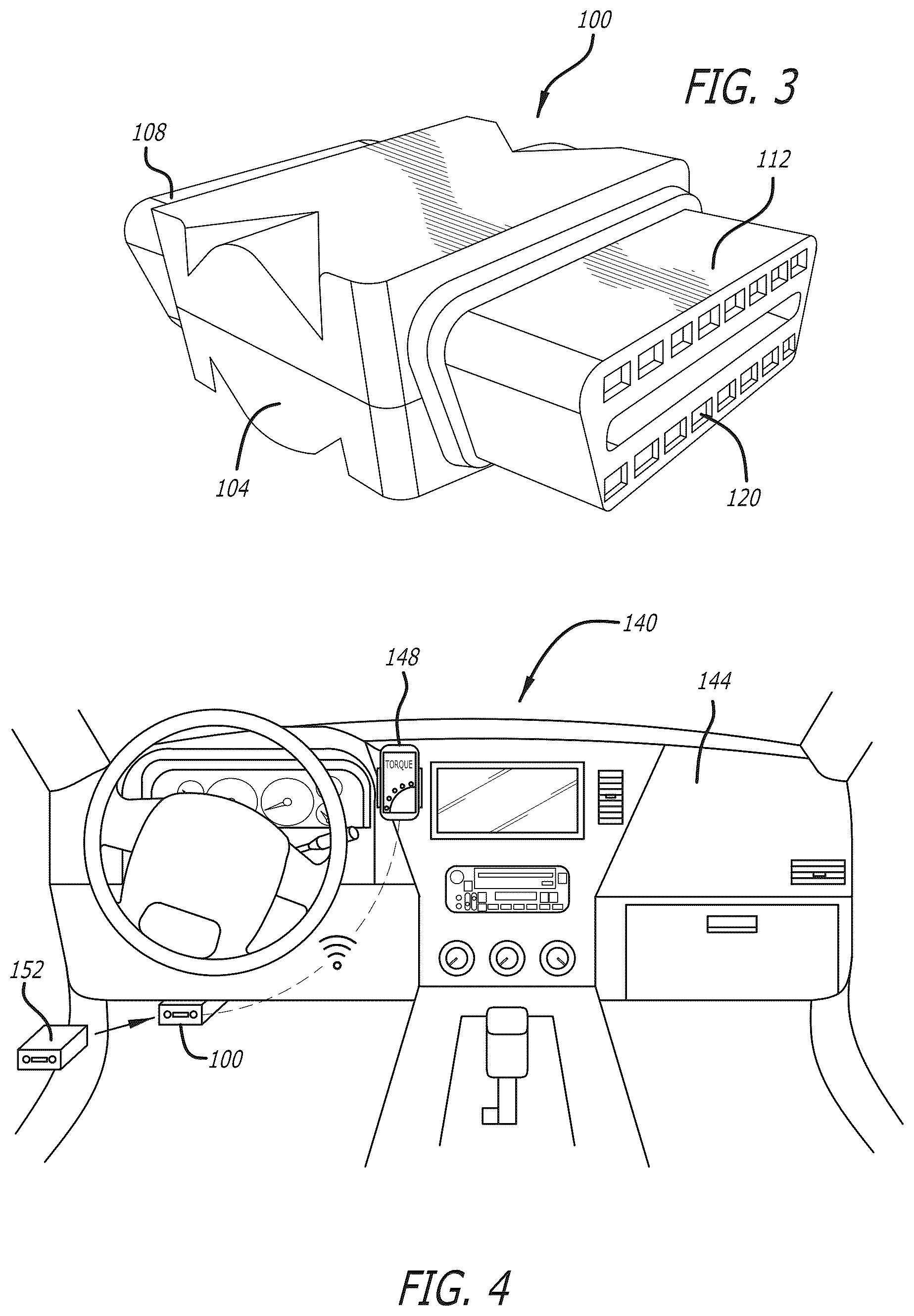 Patent US12142089 Figure 2 – Pass-through OBD-II diagnostic interface