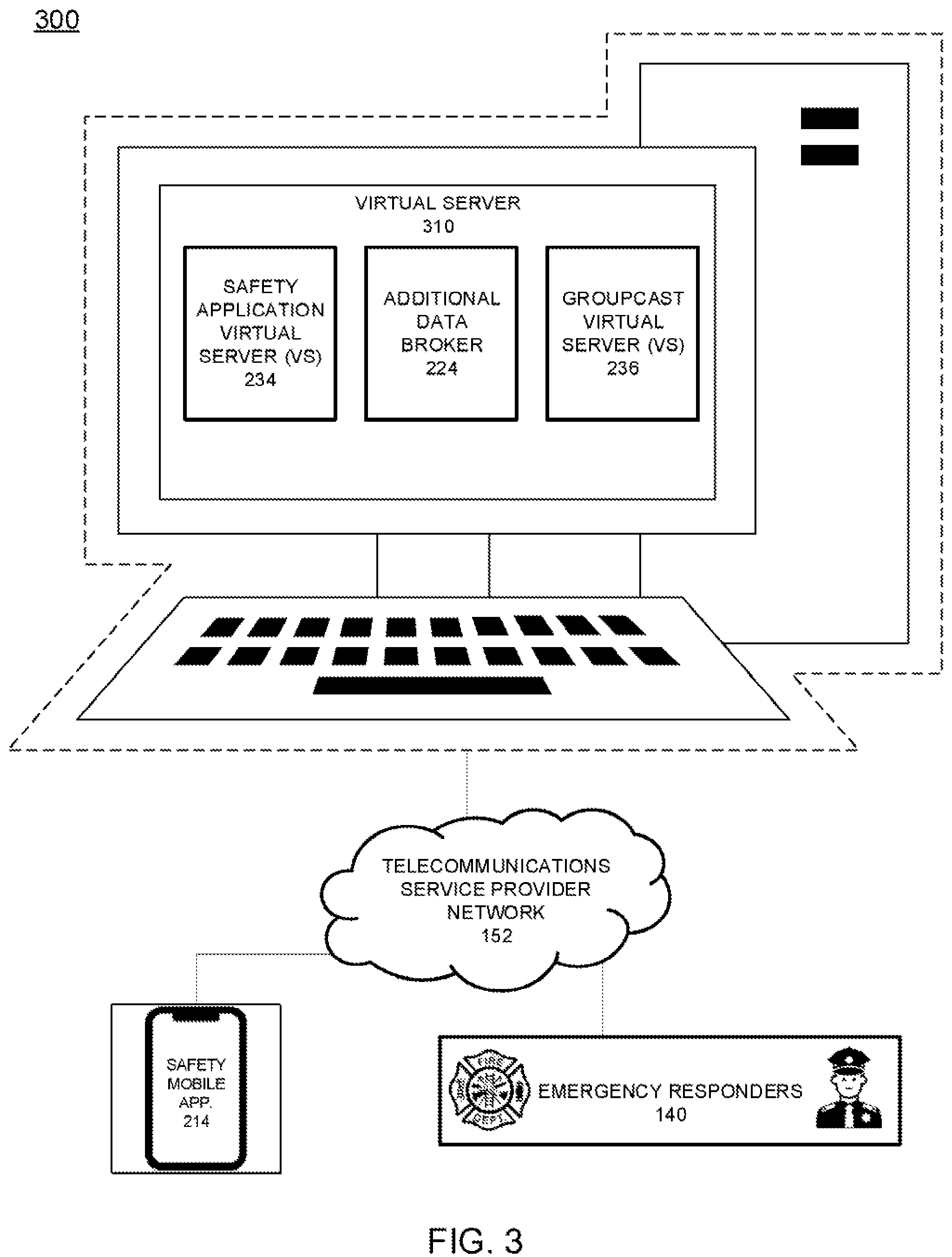Patent US12142129 Figure 3 – Determining emergency severity and response strategy