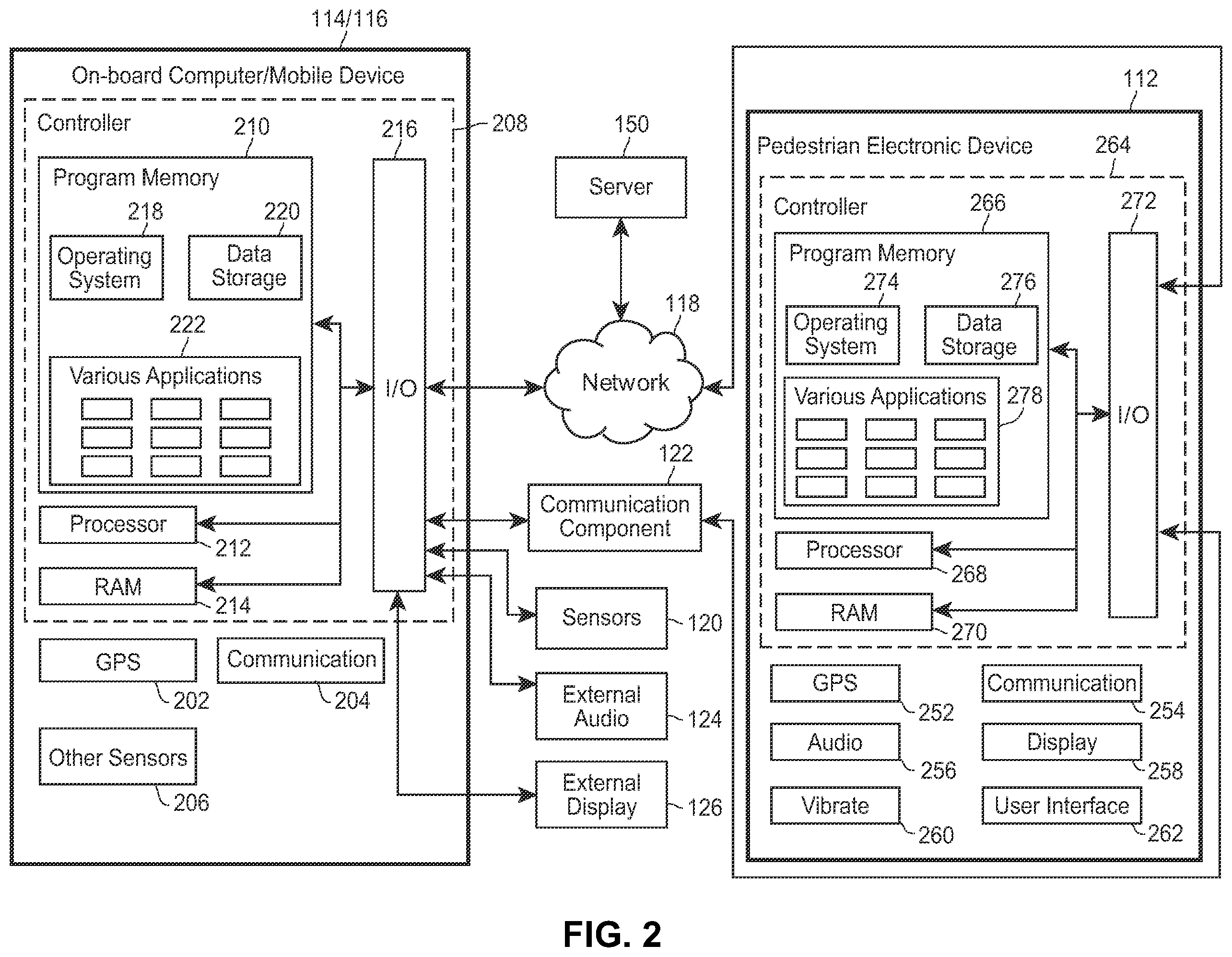 Patent US12142139 Figure 2 – Autonomous vehicle mode alert system for bystanders