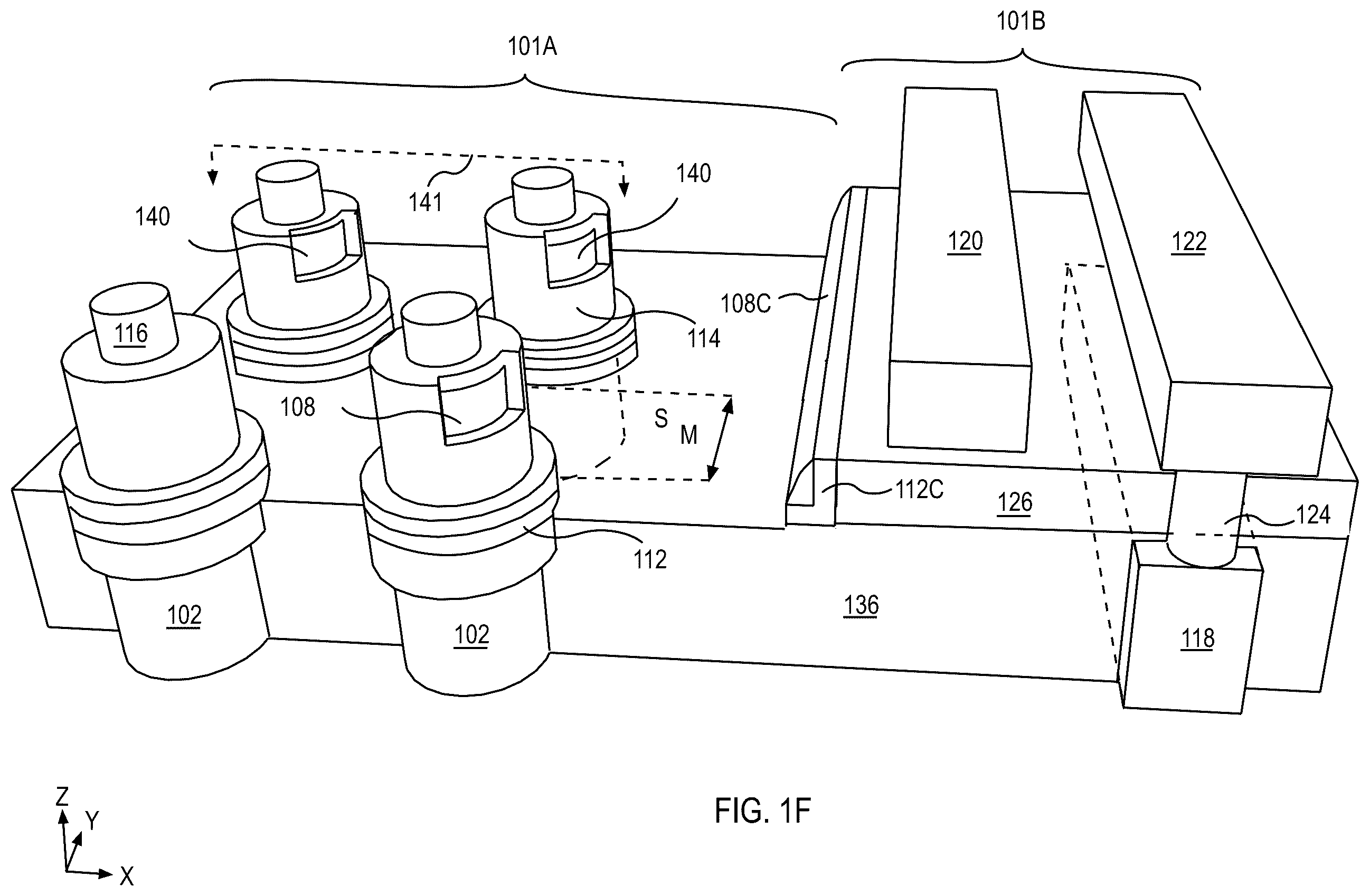 Patent US12142310 Figure 2 – Method of fabricating pedestal based memory devices using pocket integration
