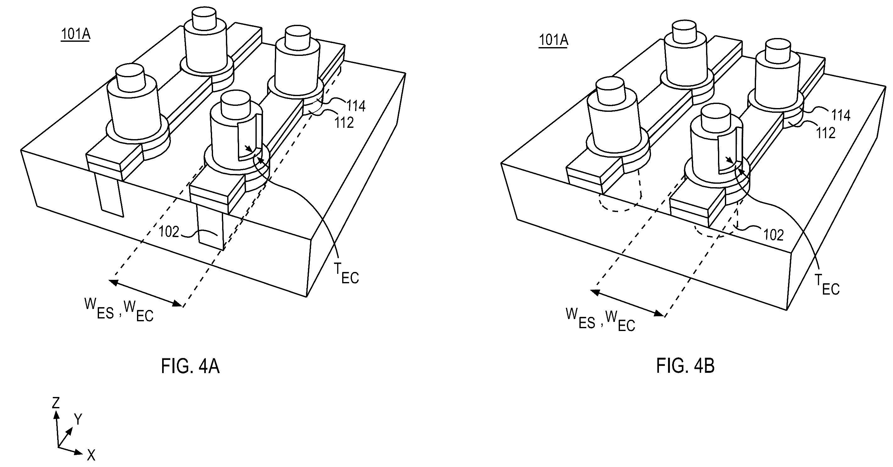 Patent US12142310 Figure 6 – Method of fabricating pedestal based memory devices using pocket integration
