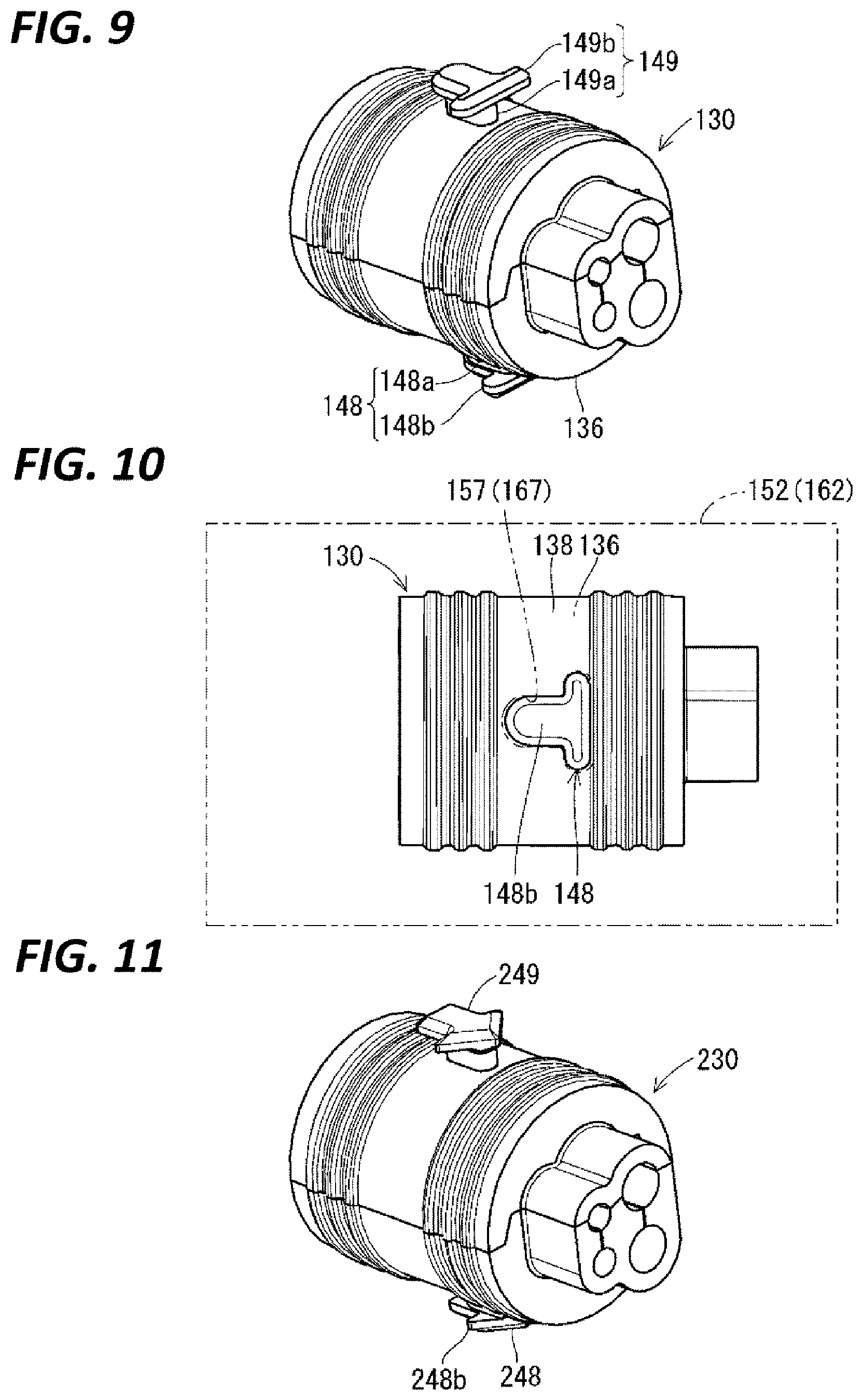 Patent US12142400 Figure 8 – Wiring module and elastic waterproofing member