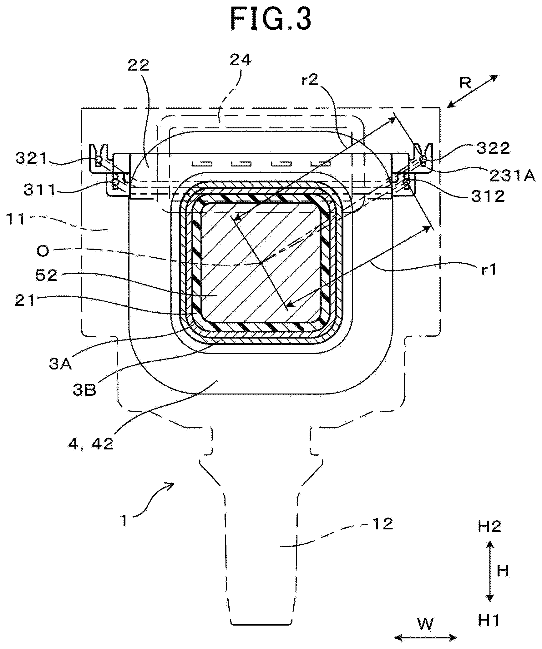 Patent US12142417 Figure 3 – Ignition coil for internal combustion engine