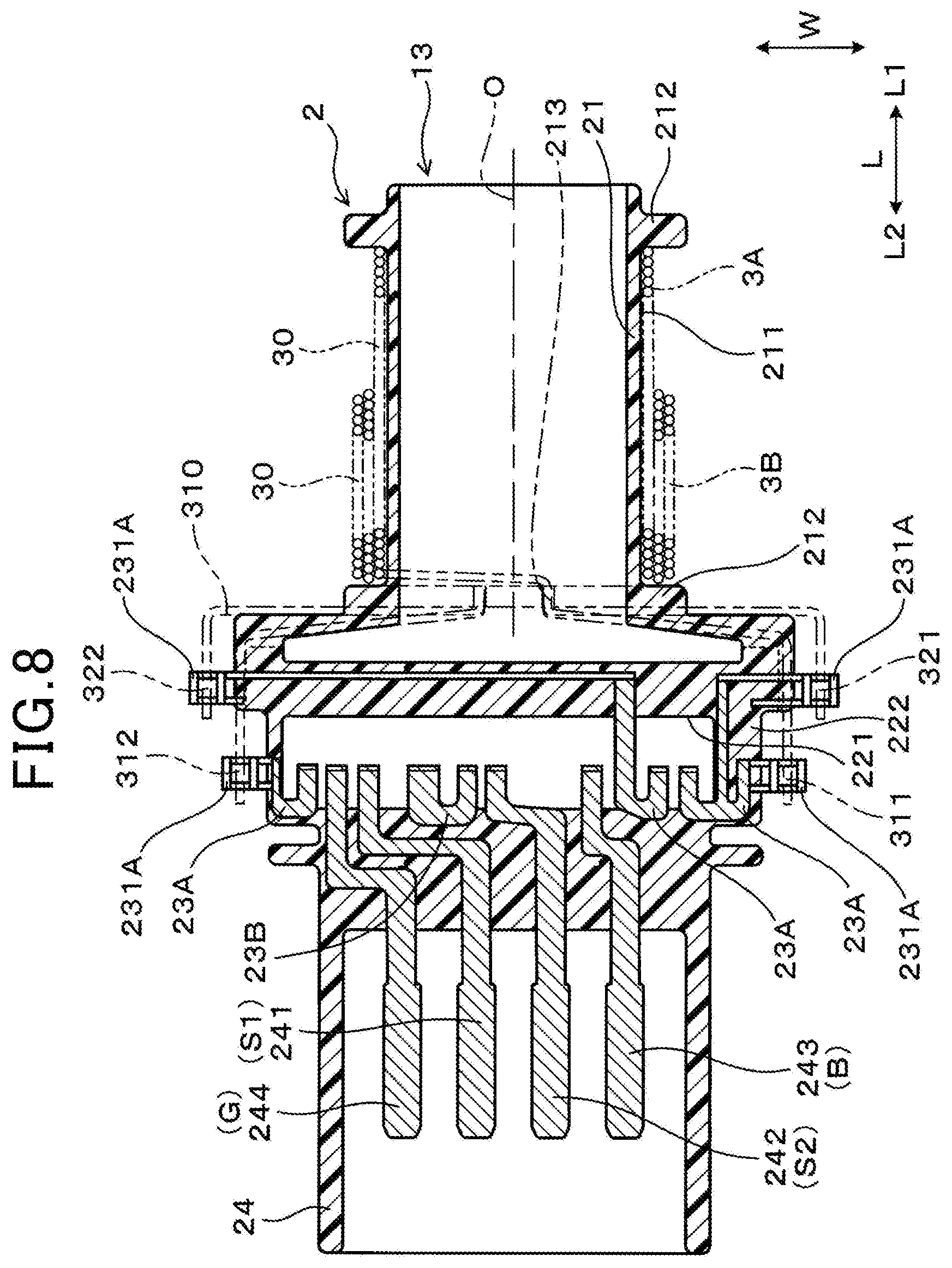 Patent US12142417 Figure 8 – Ignition coil for internal combustion engine