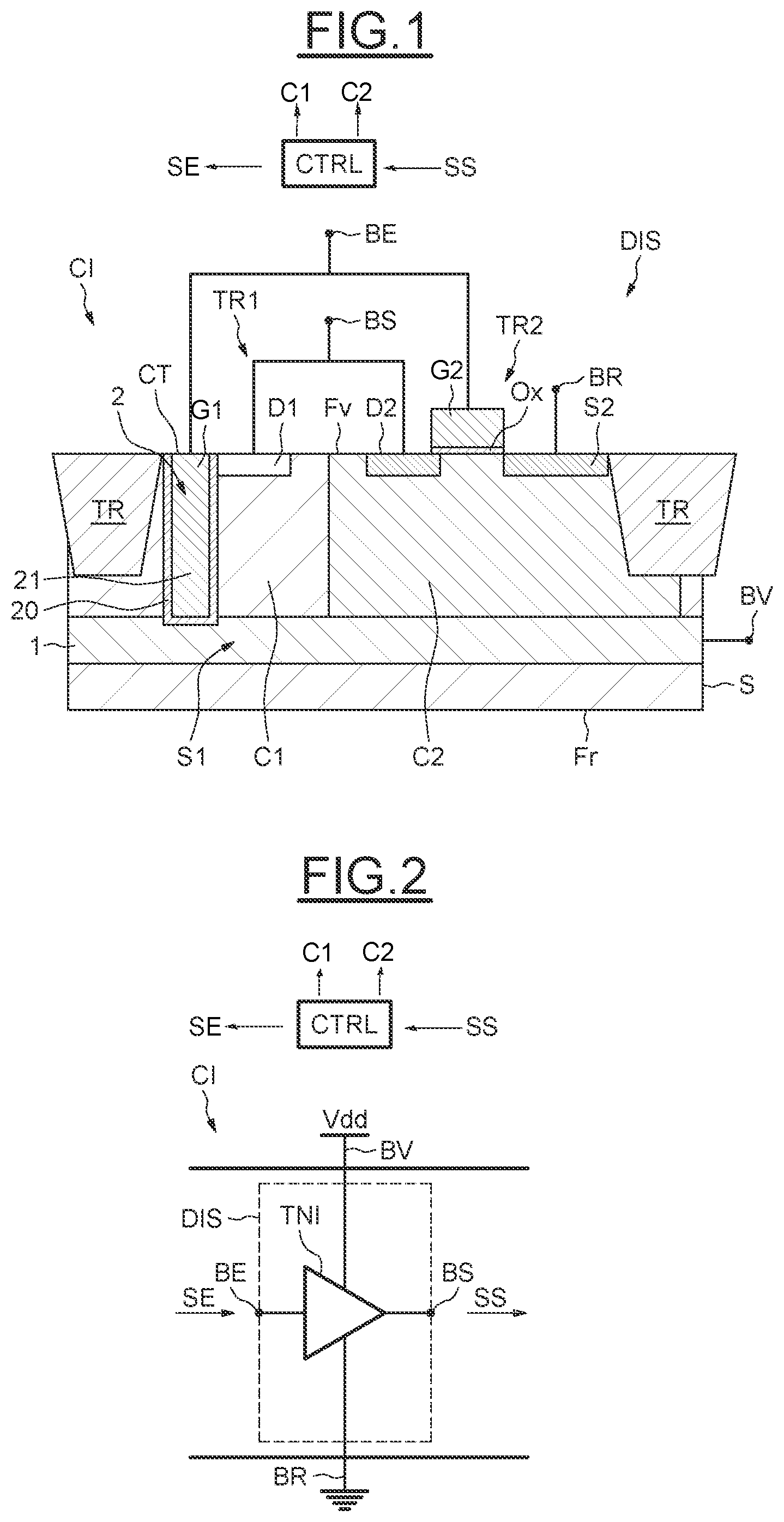 Patent US12142536 Figure 1 – Method of detecting a possible thinning of a substrate of an integrated circuit via the rear face thereof, and associated device