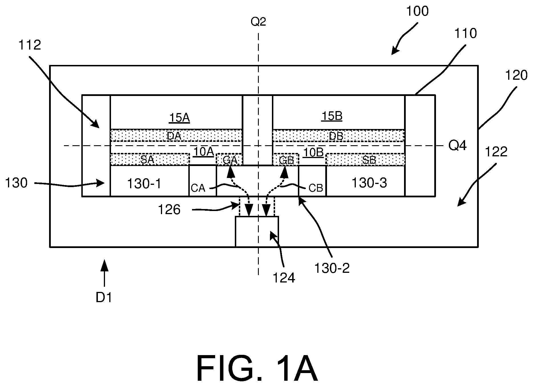 Patent US12142551 Figure 1 – Package including multiple semiconductor devices