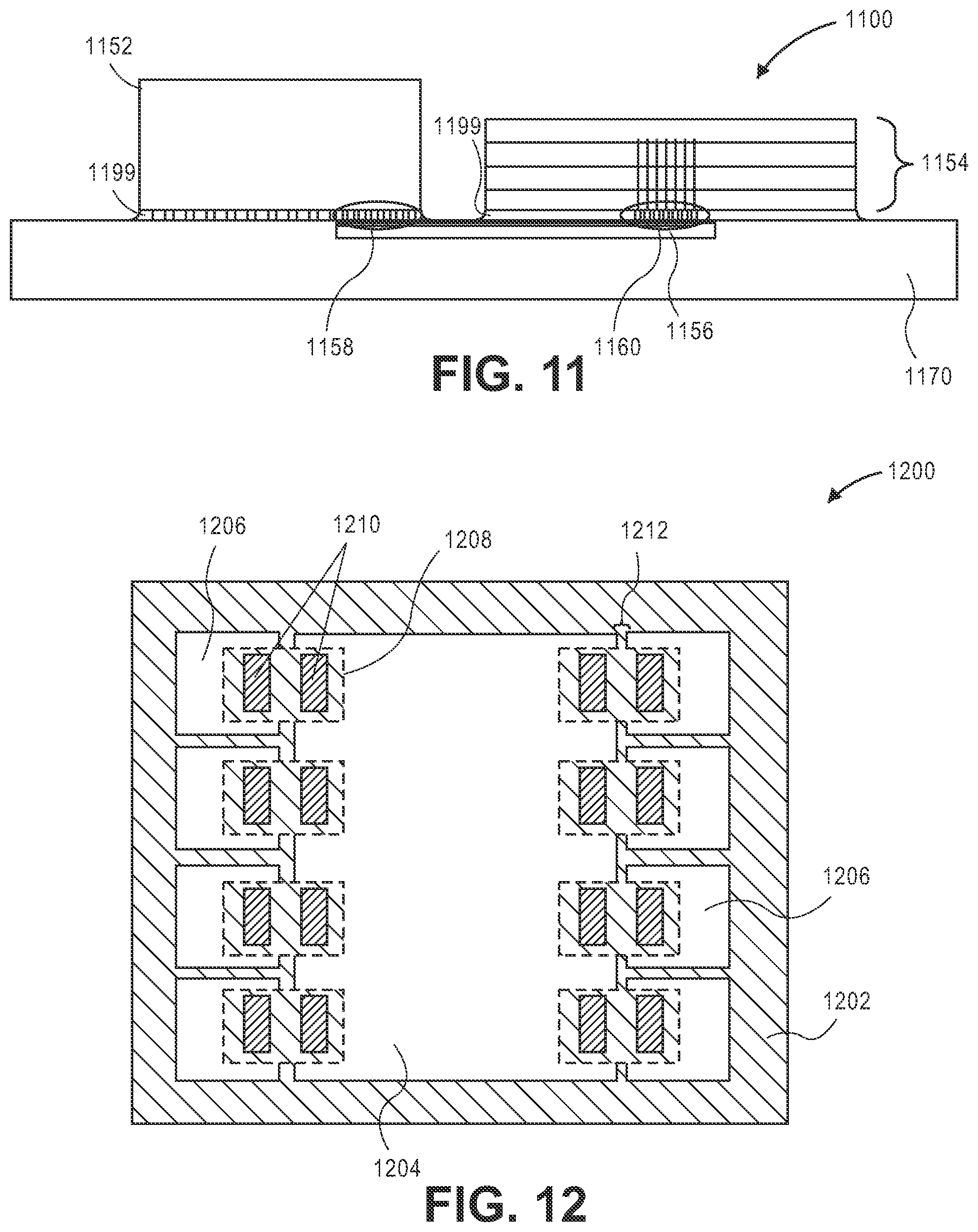 Patent US12142553 Figure 11 – Guard ring design enabling in-line testing of silicon bridges for semiconductor packages
