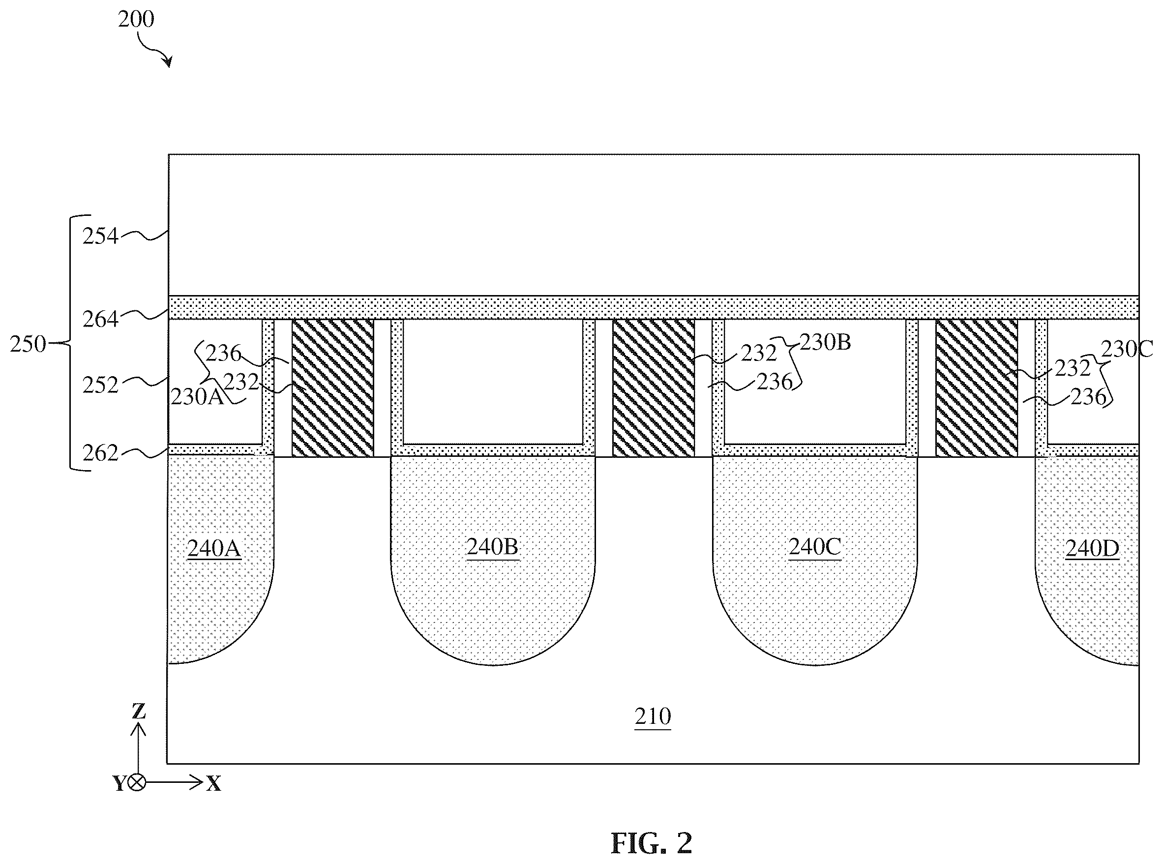 Patent US12142565 Figure 3 – Different via configurations for different via interface requirements