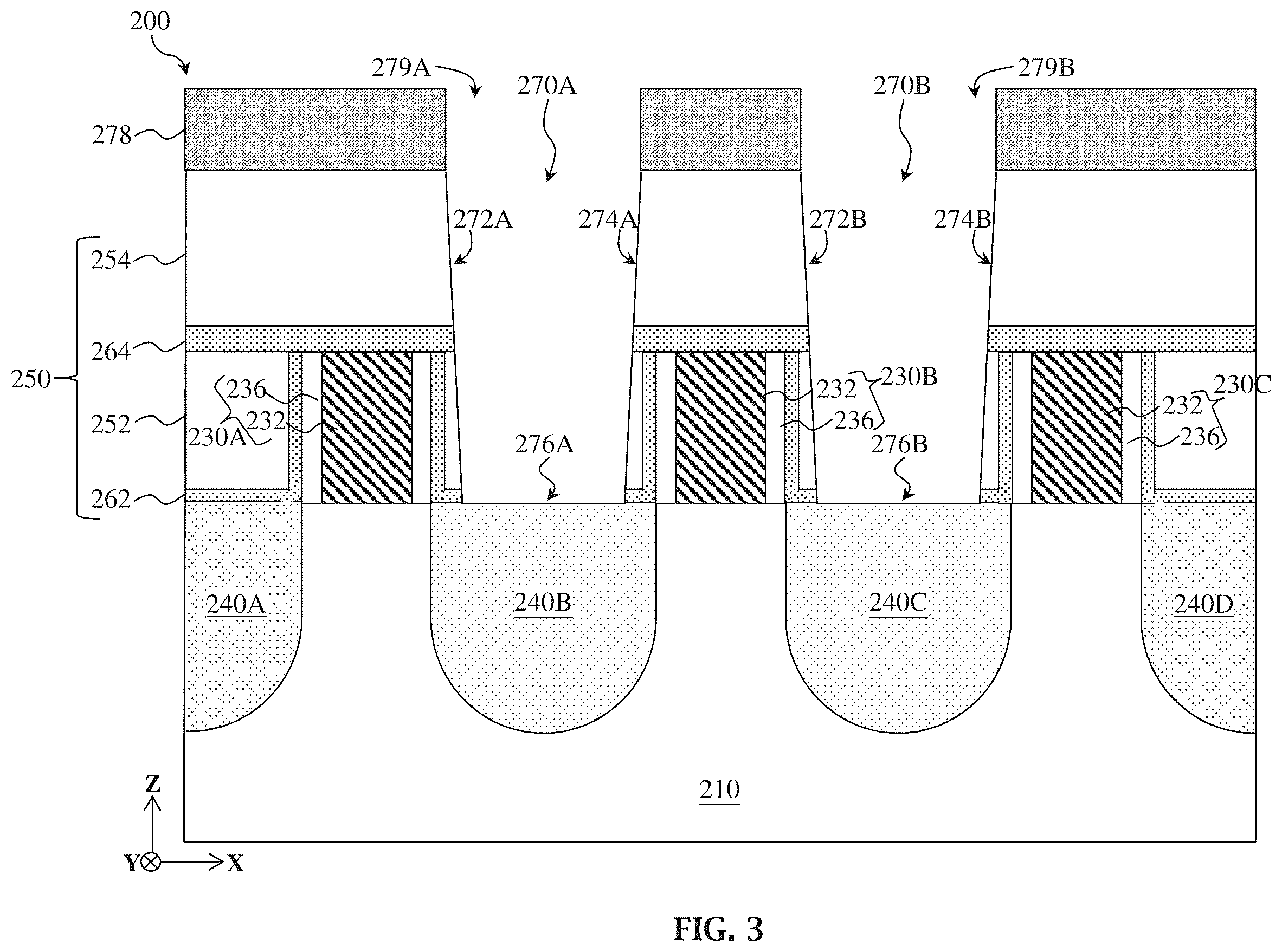 Patent US12142565 Figure 4 – Different via configurations for different via interface requirements