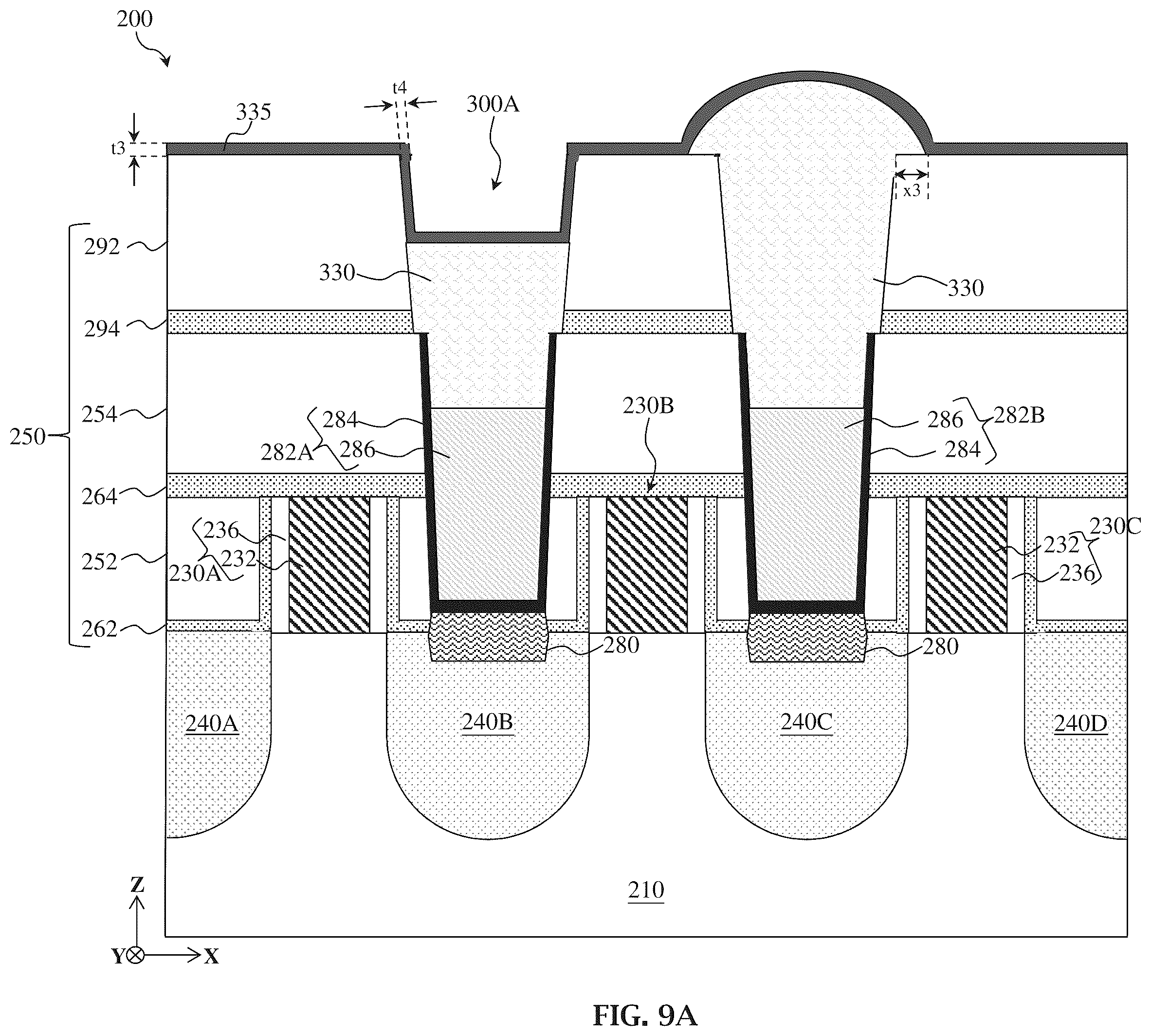 Patent US12142565 Figure 12 – Different via configurations for different via interface requirements