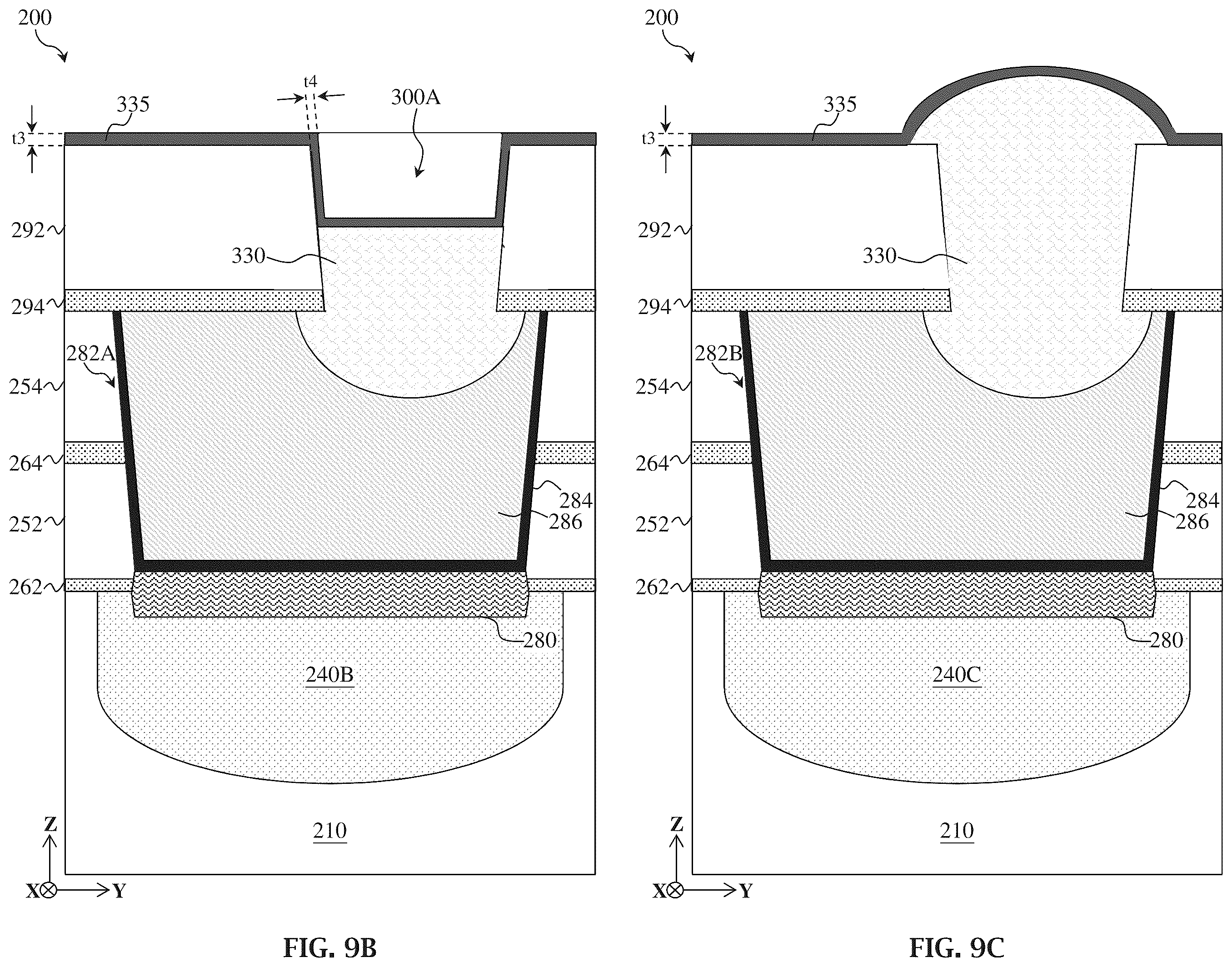 Patent US12142565 Figure 13 – Different via configurations for different via interface requirements