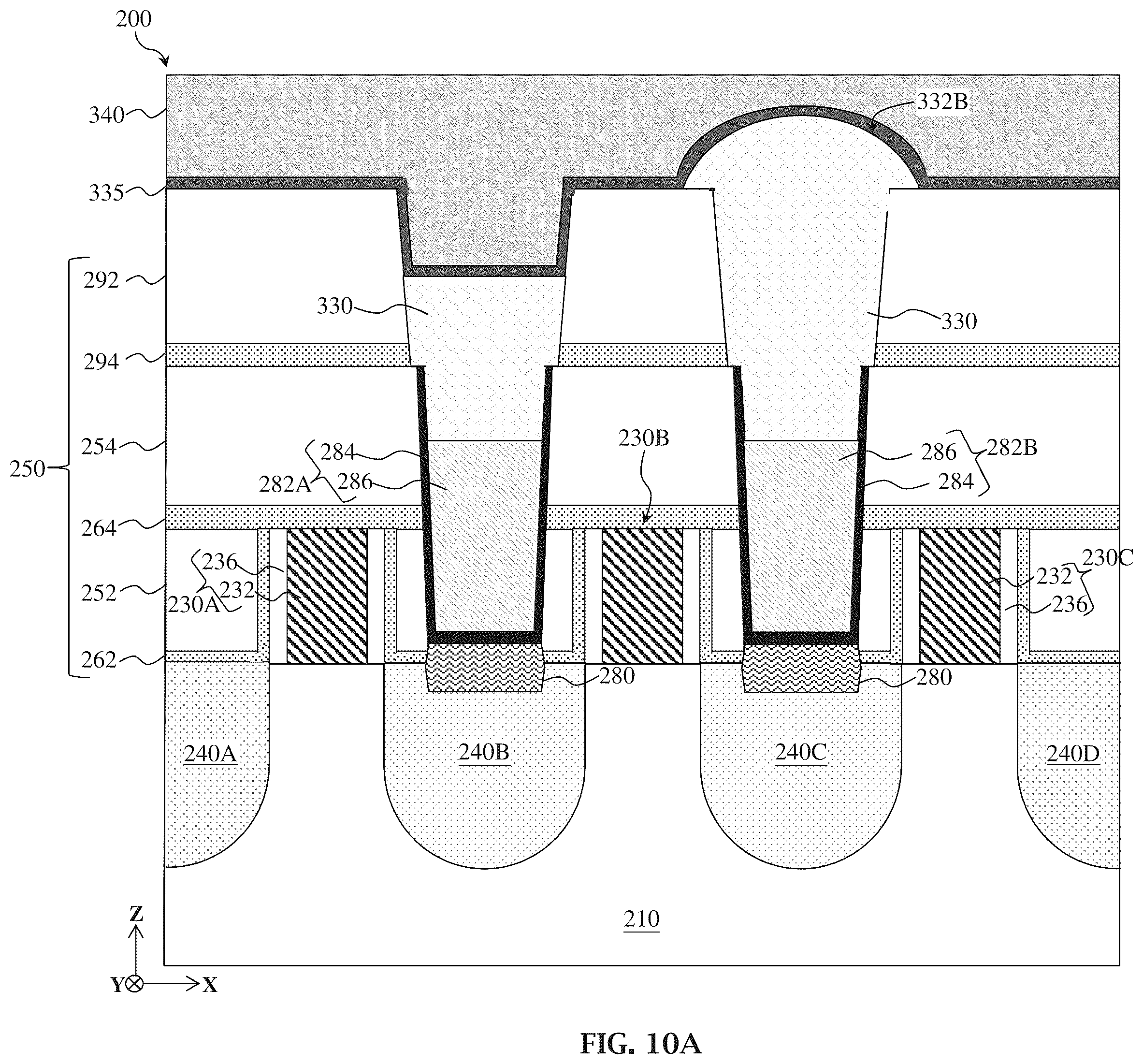 Patent US12142565 Figure 14 – Different via configurations for different via interface requirements