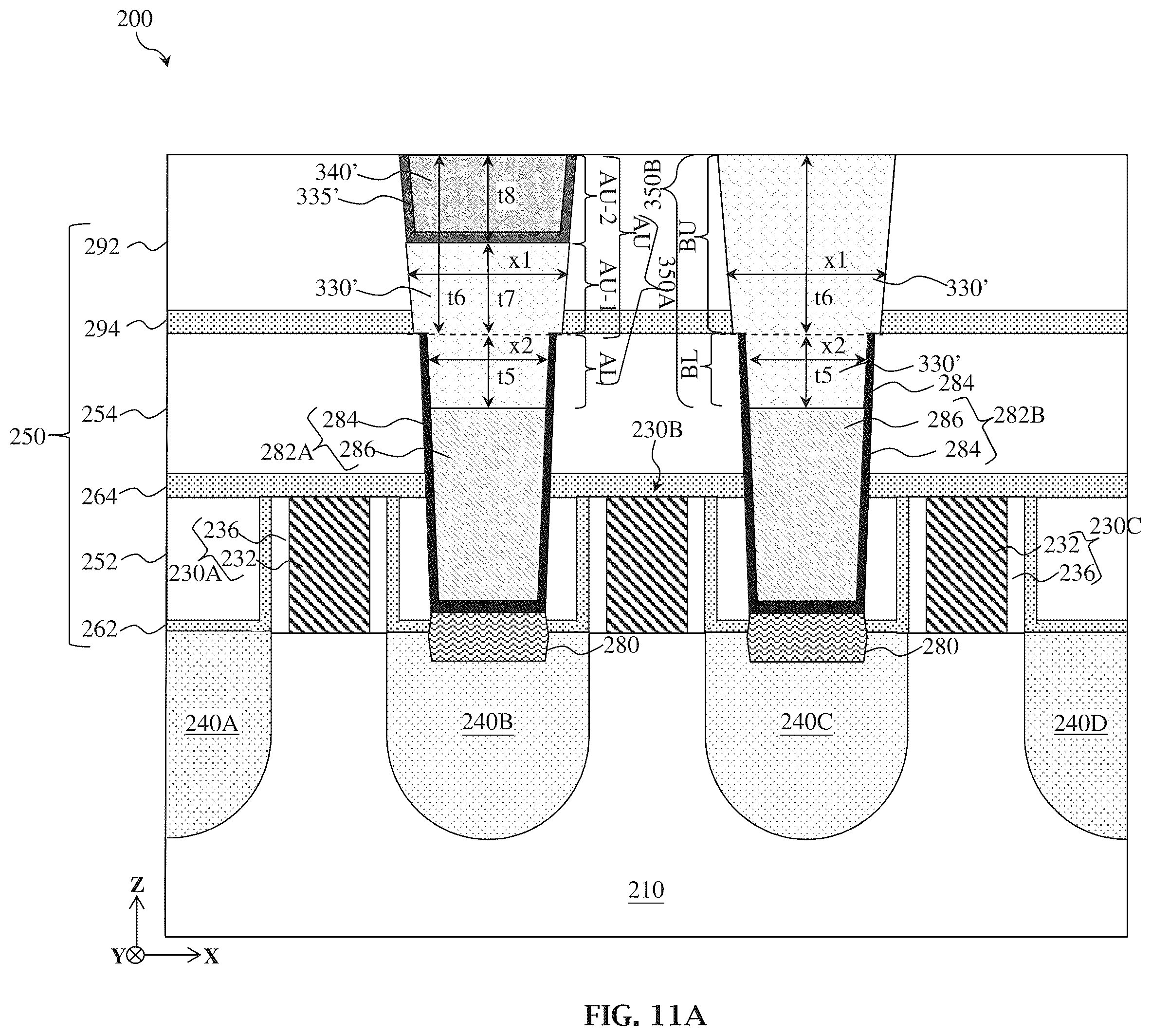 Patent US12142565 Figure 16 – Different via configurations for different via interface requirements