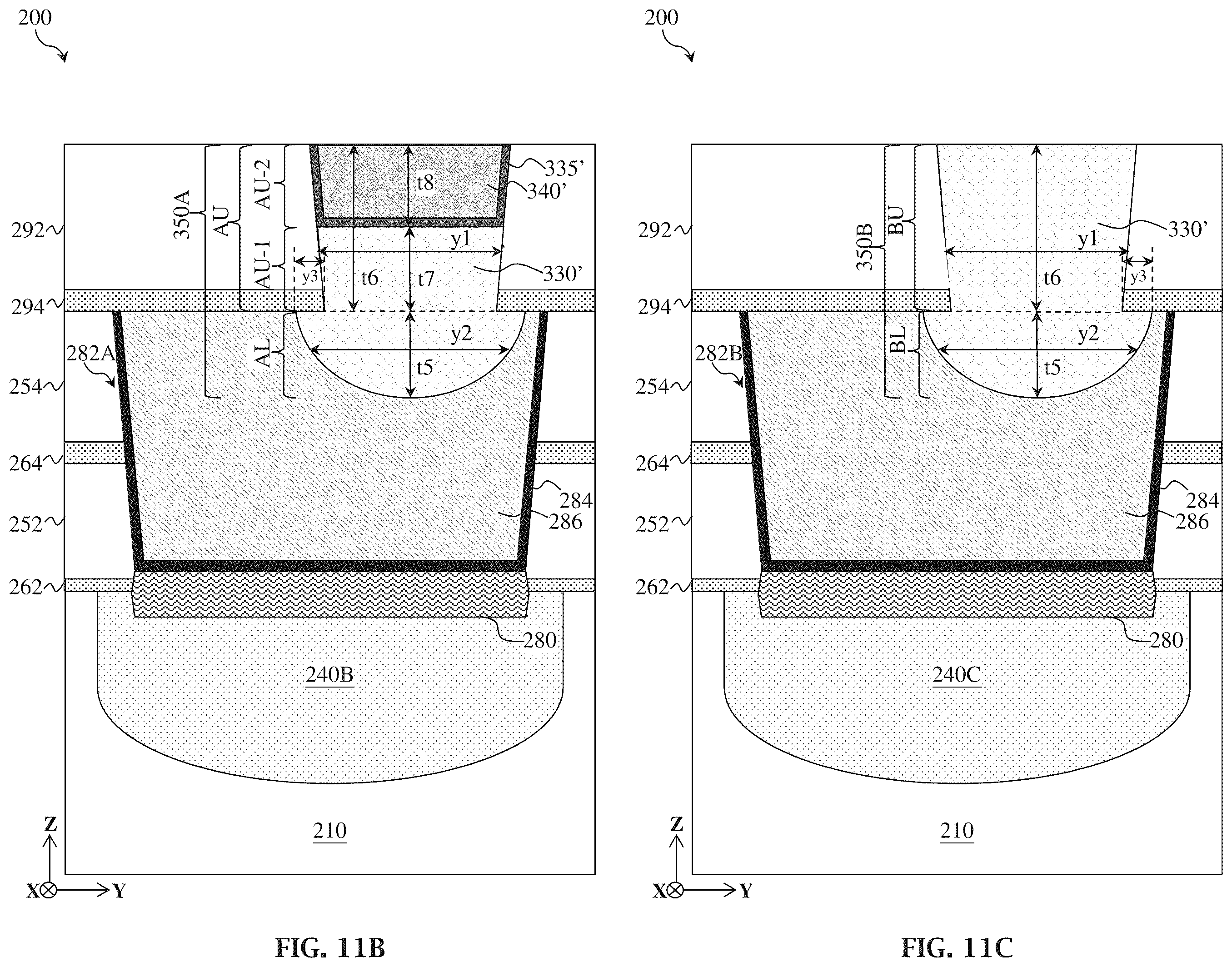 Patent US12142565 Figure 17 – Different via configurations for different via interface requirements