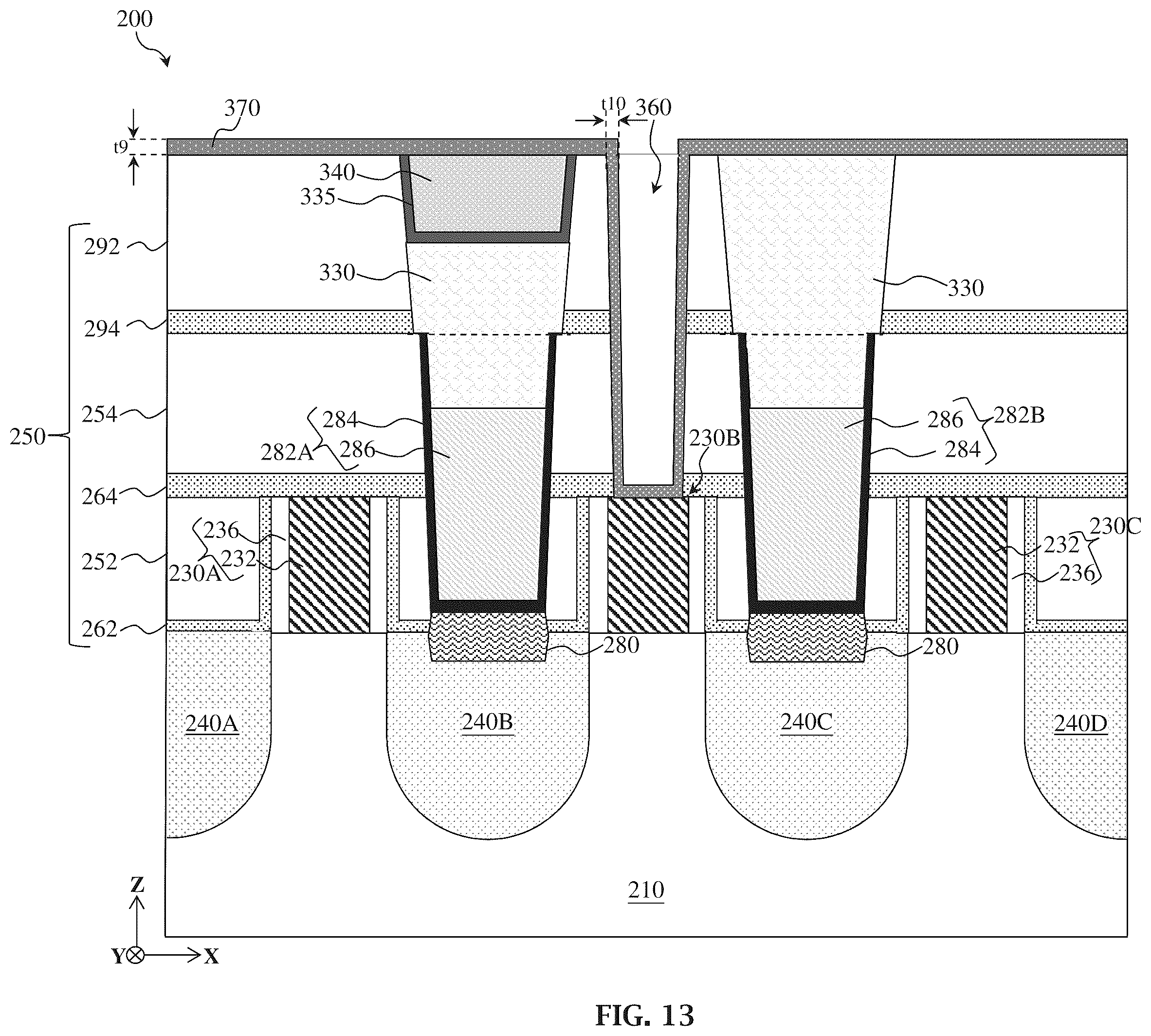 Patent US12142565 Figure 19 – Different via configurations for different via interface requirements