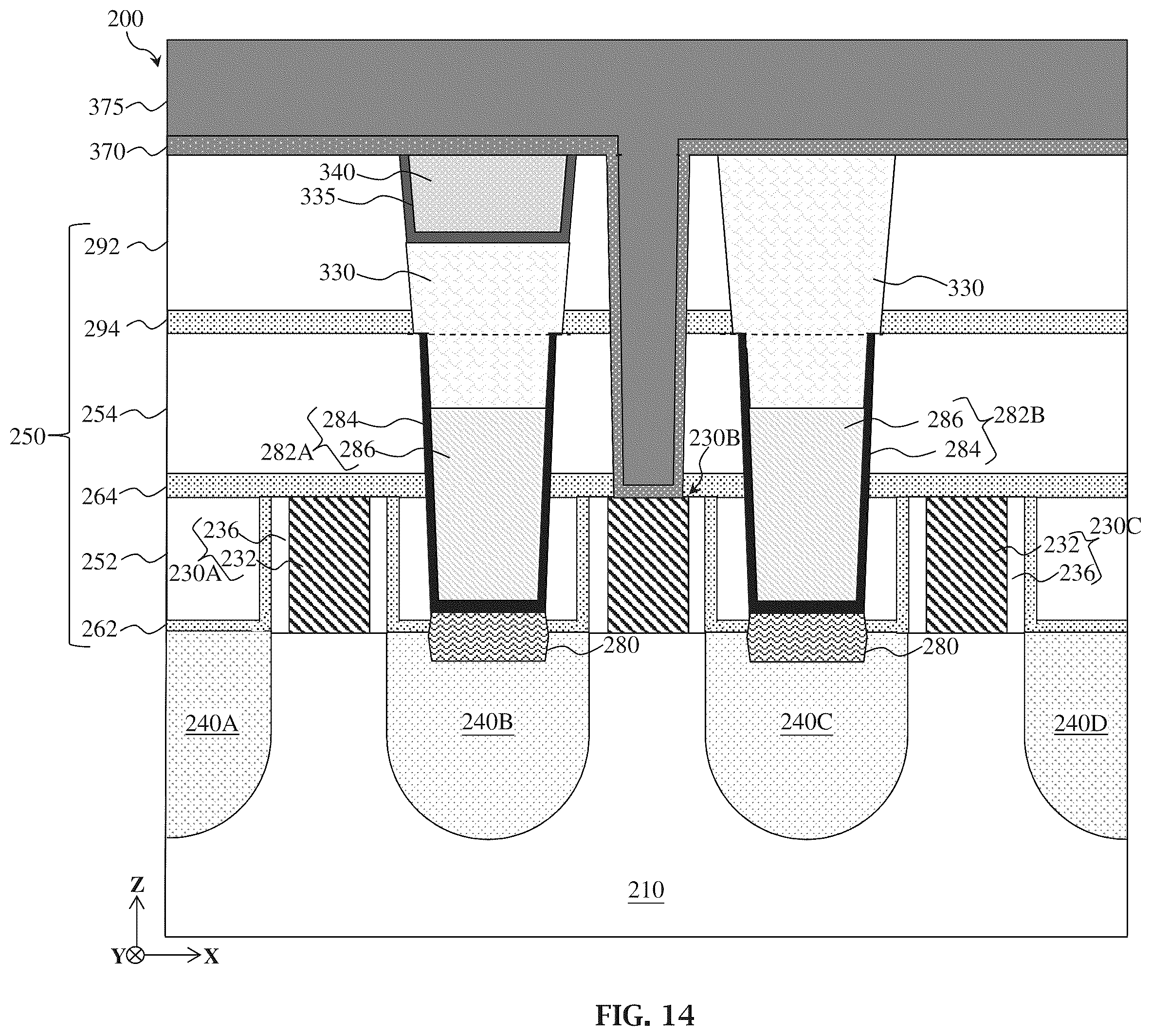 Patent US12142565 Figure 20 – Different via configurations for different via interface requirements
