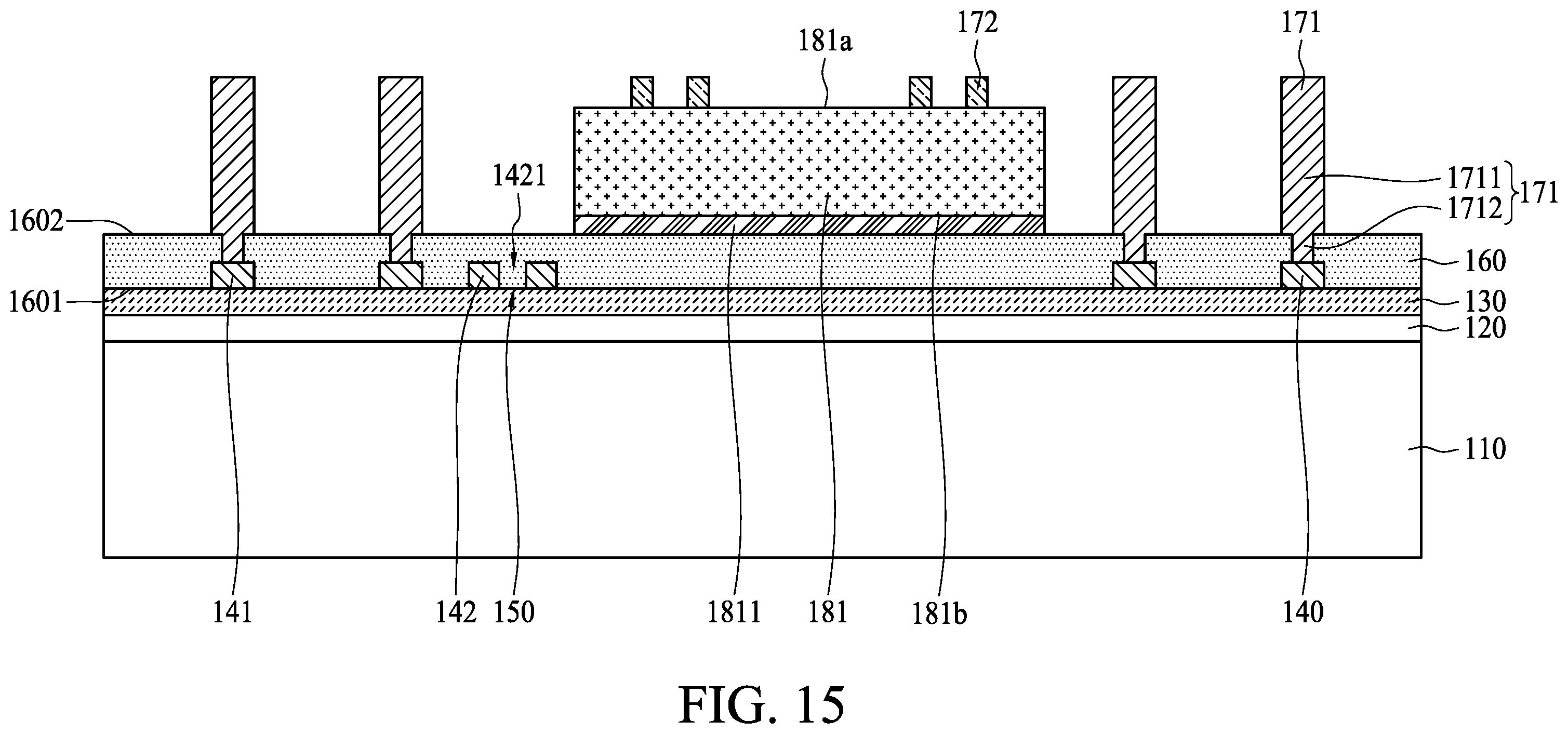 Patent US12142576 Figure 14 – Semiconductor package structure and method for manufacturing the same