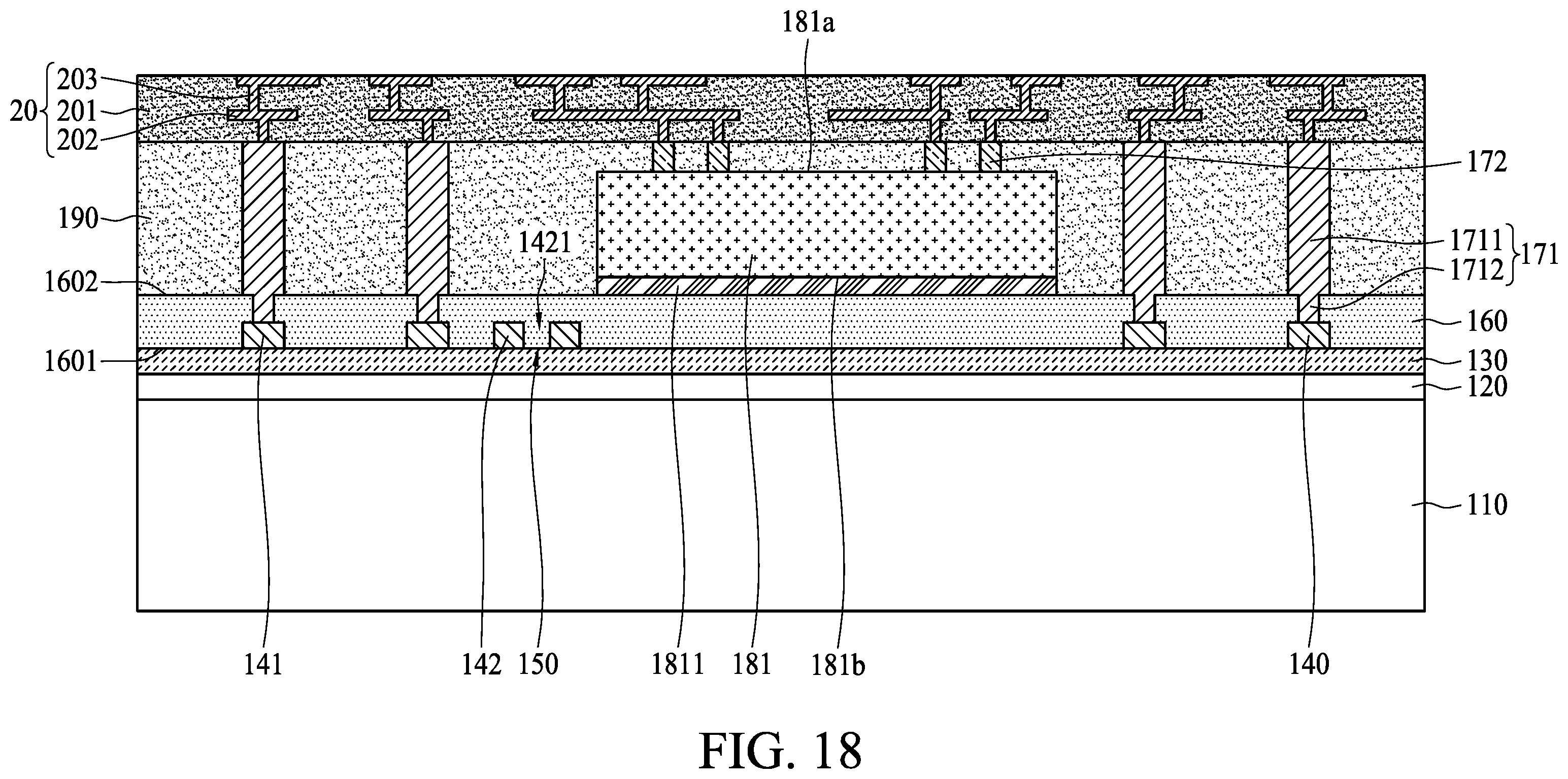 Patent US12142576 Figure 17 – Semiconductor package structure and method for manufacturing the same