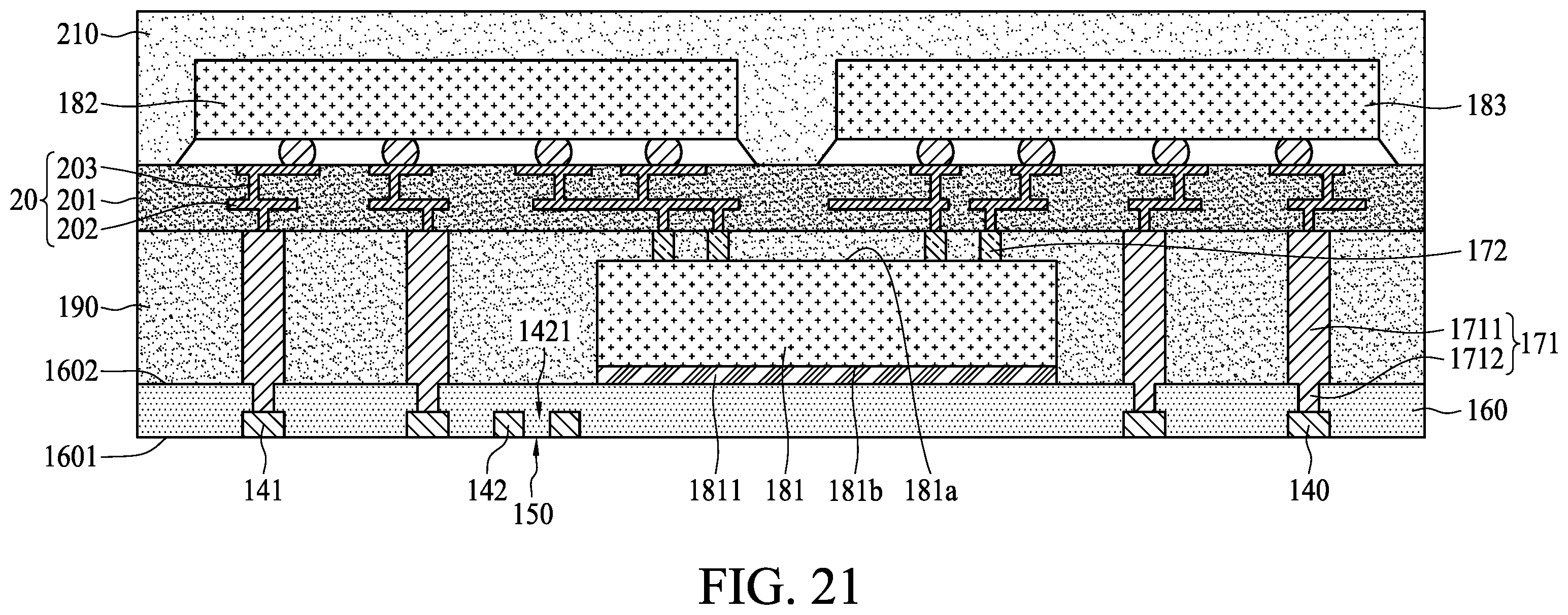 Patent US12142576 Figure 20 – Semiconductor package structure and method for manufacturing the same