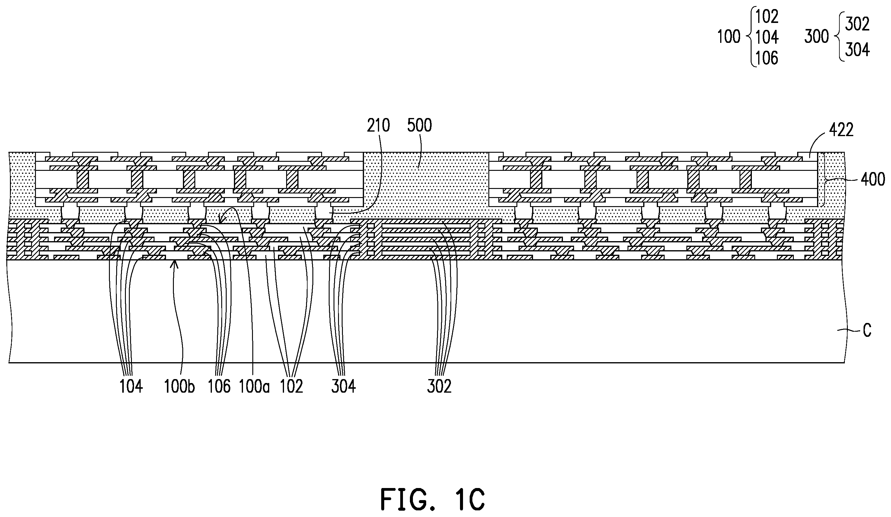 Patent US12142579 Figure 3 – Package structure and manufacturing method thereof