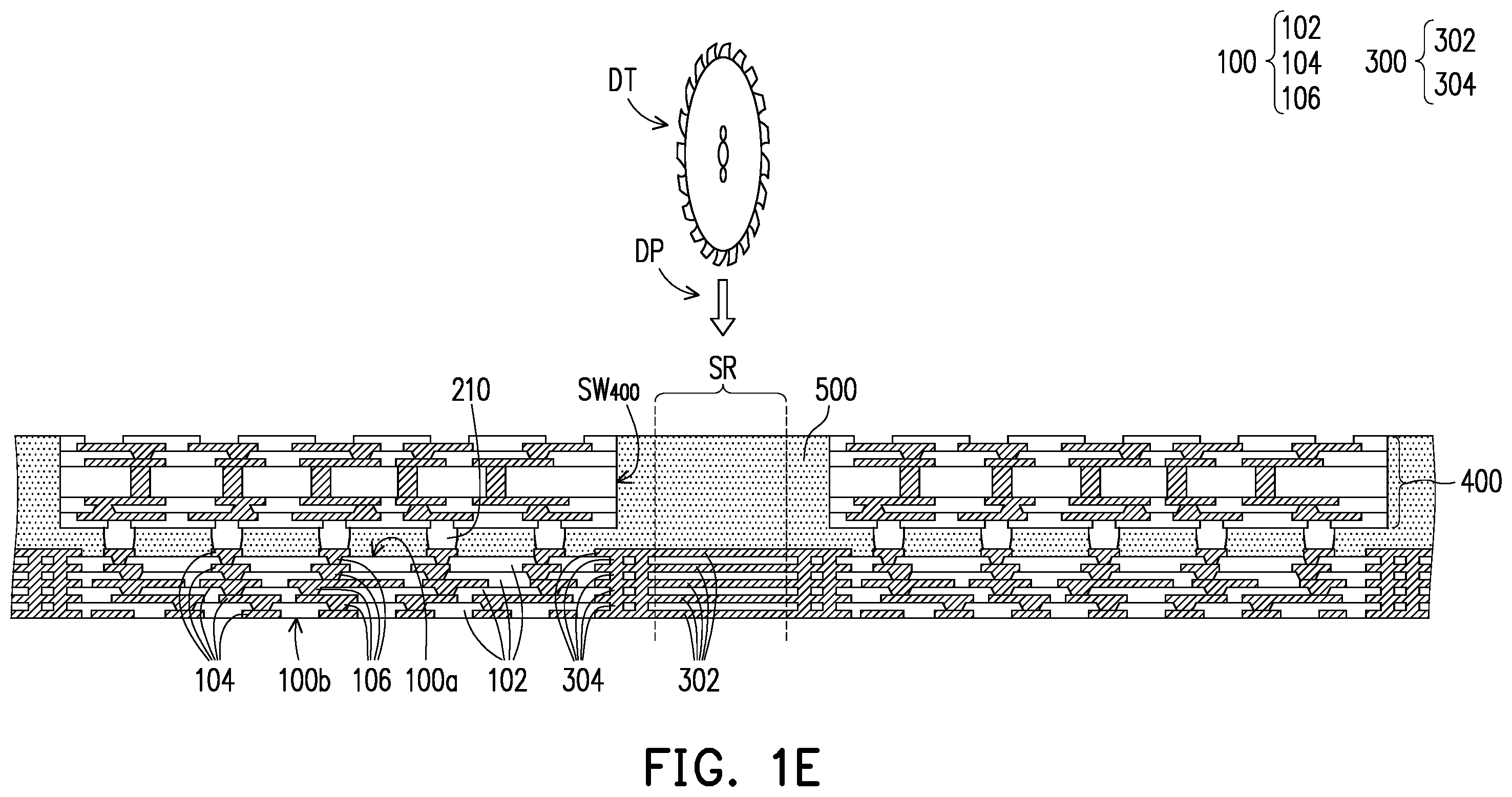 Patent US12142579 Figure 5 – Package structure and manufacturing method thereof