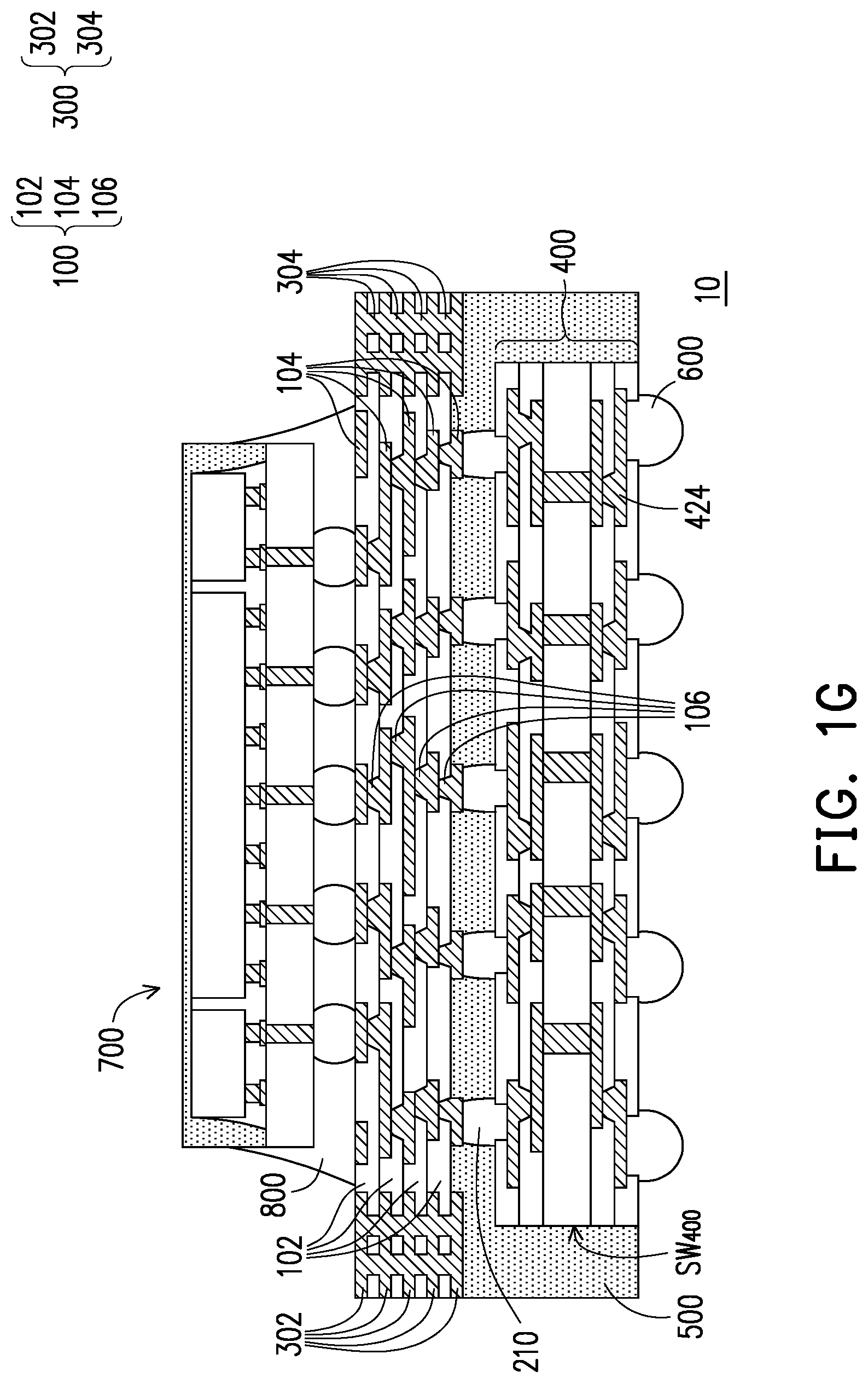 Patent US12142579 Figure 7 – Package structure and manufacturing method thereof