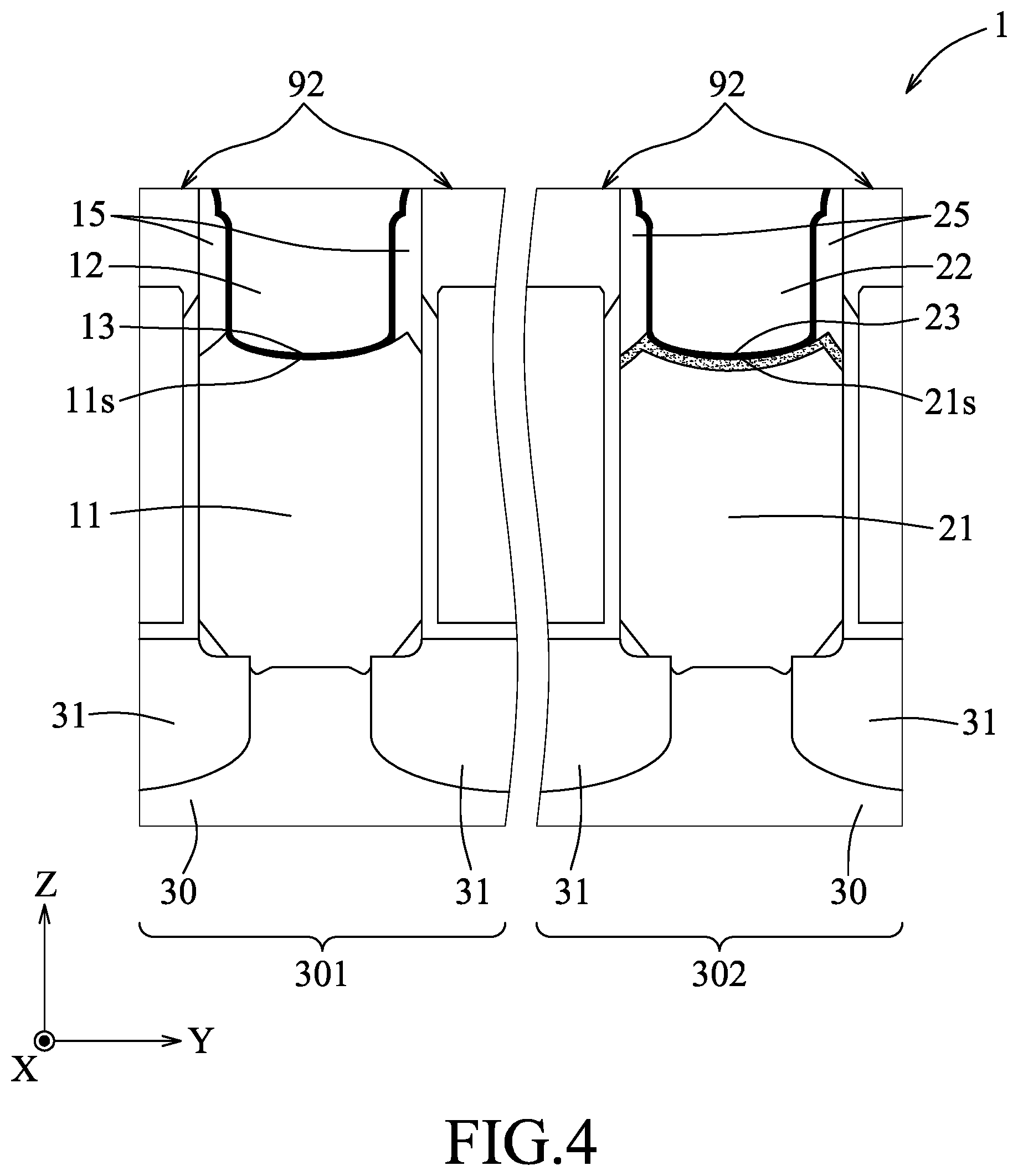 Patent US12142649 Figure 4 – Semiconductor structure with conductive carbon layer and method for manufacturing the same