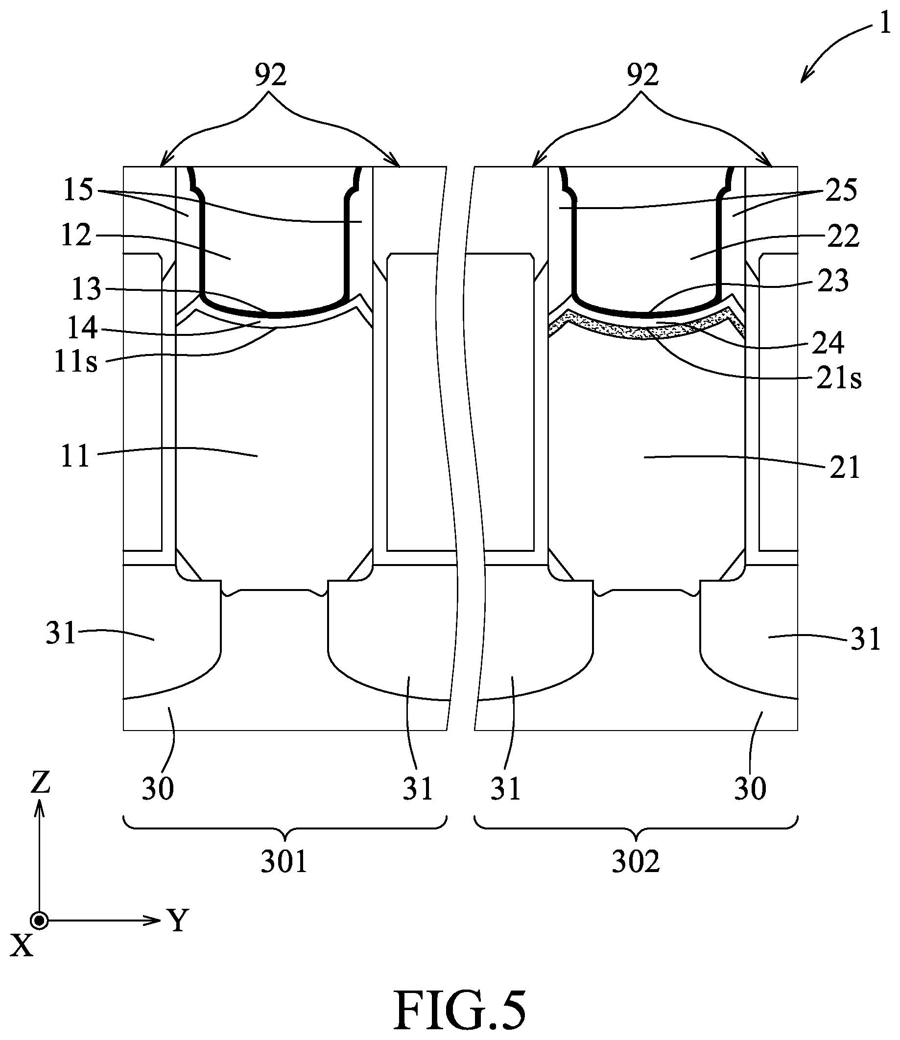 Patent US12142649 Figure 5 – Semiconductor structure with conductive carbon layer and method for manufacturing the same