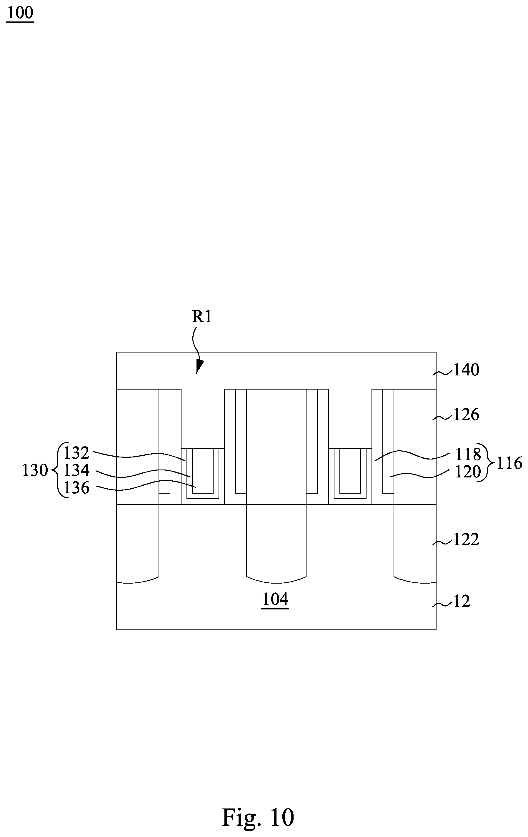 Patent US12142651 Figure 11 – Integrated circuit multi-gate transistors structure with gate via and manufacturing method thereof