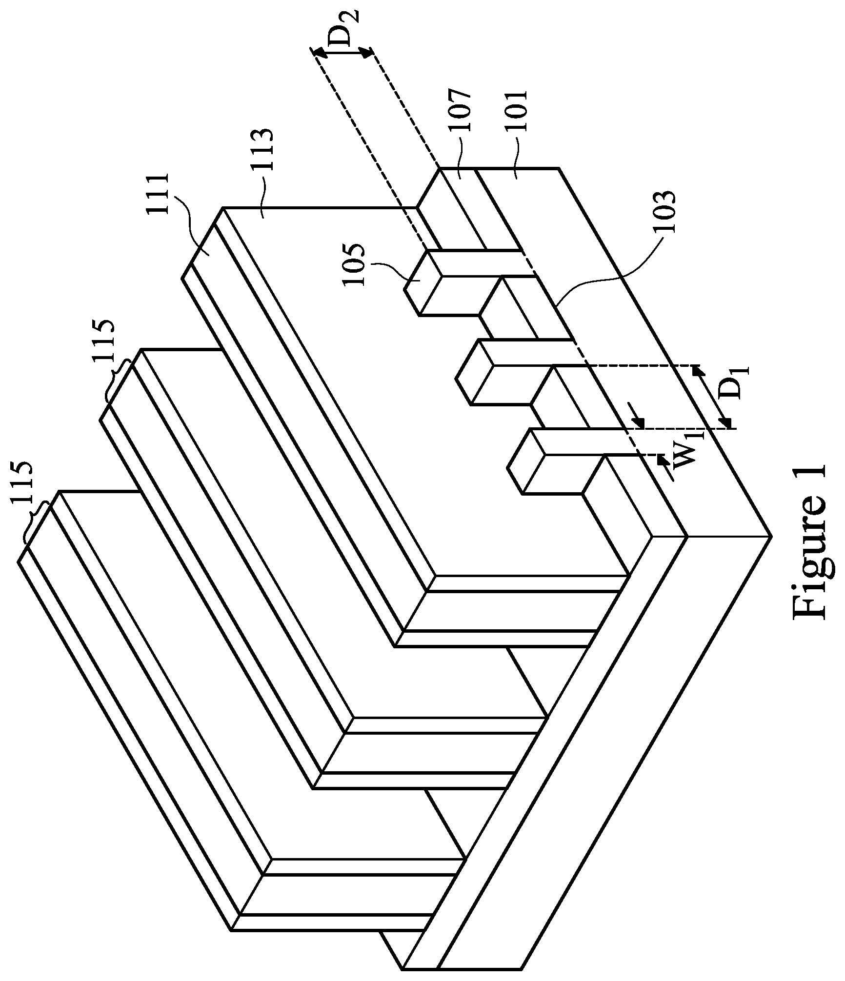 Patent US12142681 Figure 1 – Semiconductor device having a shaped epitaxial region with shaping section