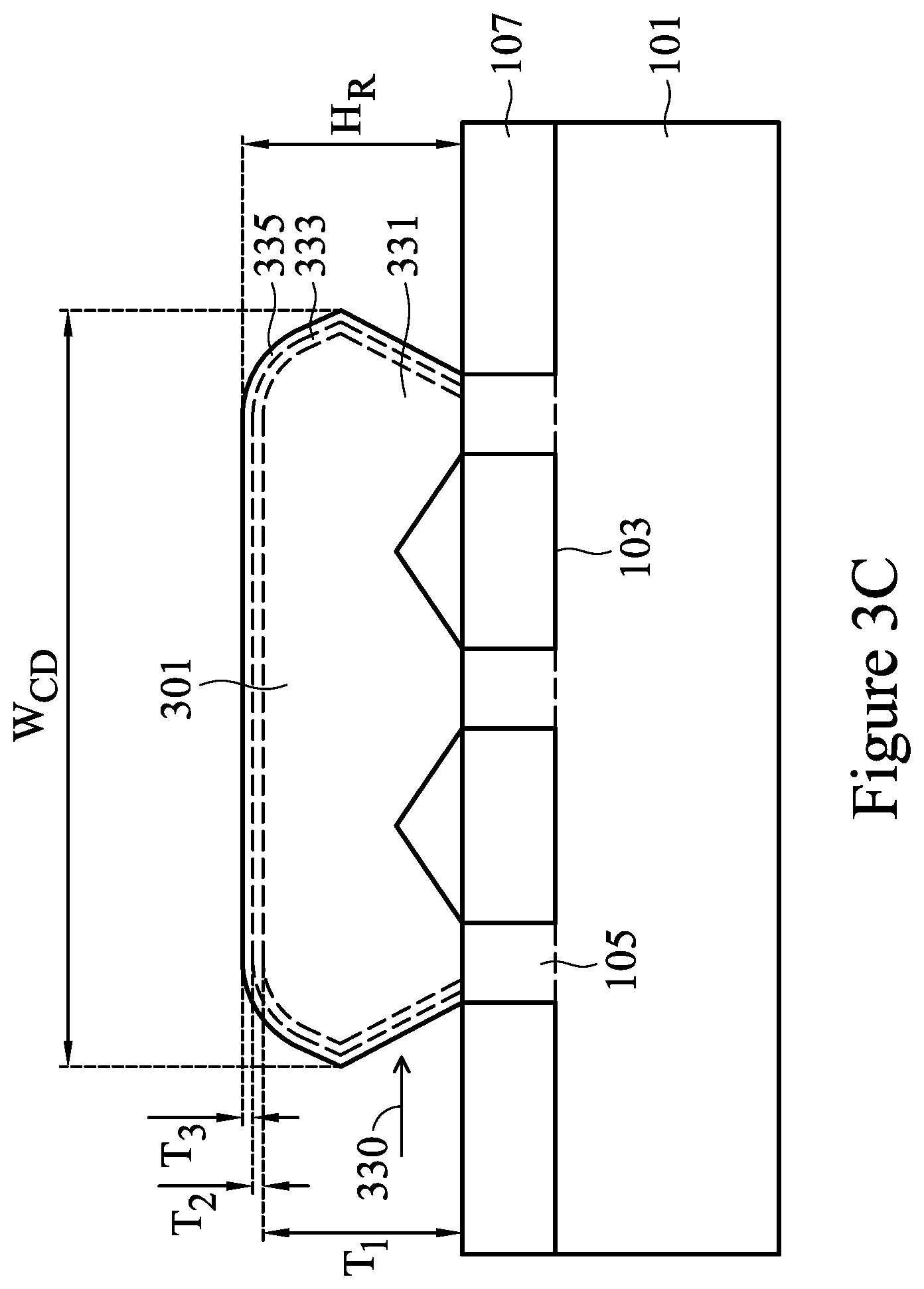 Patent US12142681 Figure 5 – Semiconductor device having a shaped epitaxial region with shaping section