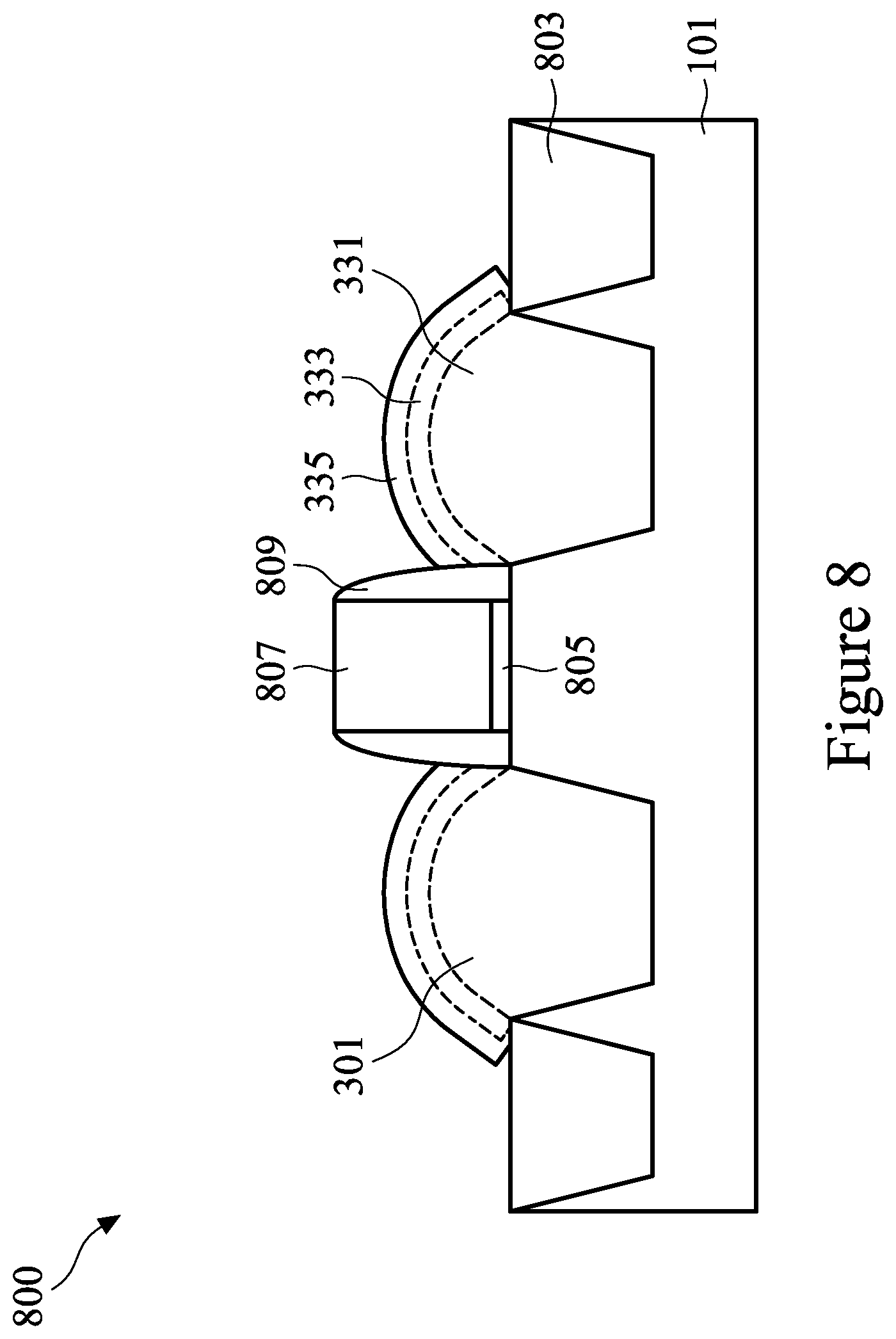 Patent US12142681 Figure 17 – Semiconductor device having a shaped epitaxial region with shaping section