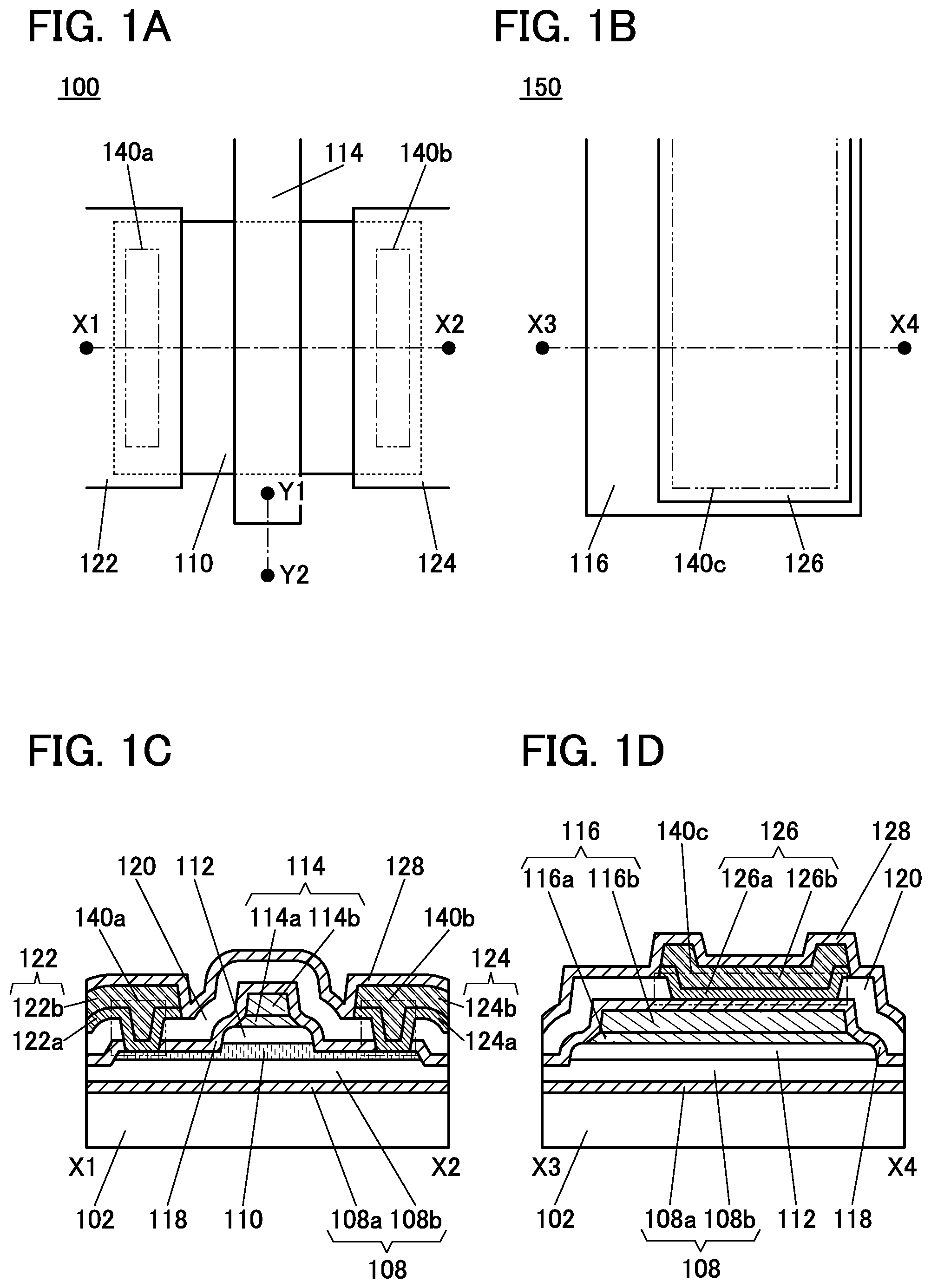 Patent US12142694 Figure 1 – Semiconductor device, display device including the semiconductor device, display module including the display device, and electronic device including the semiconductor device, the display device, and the display module