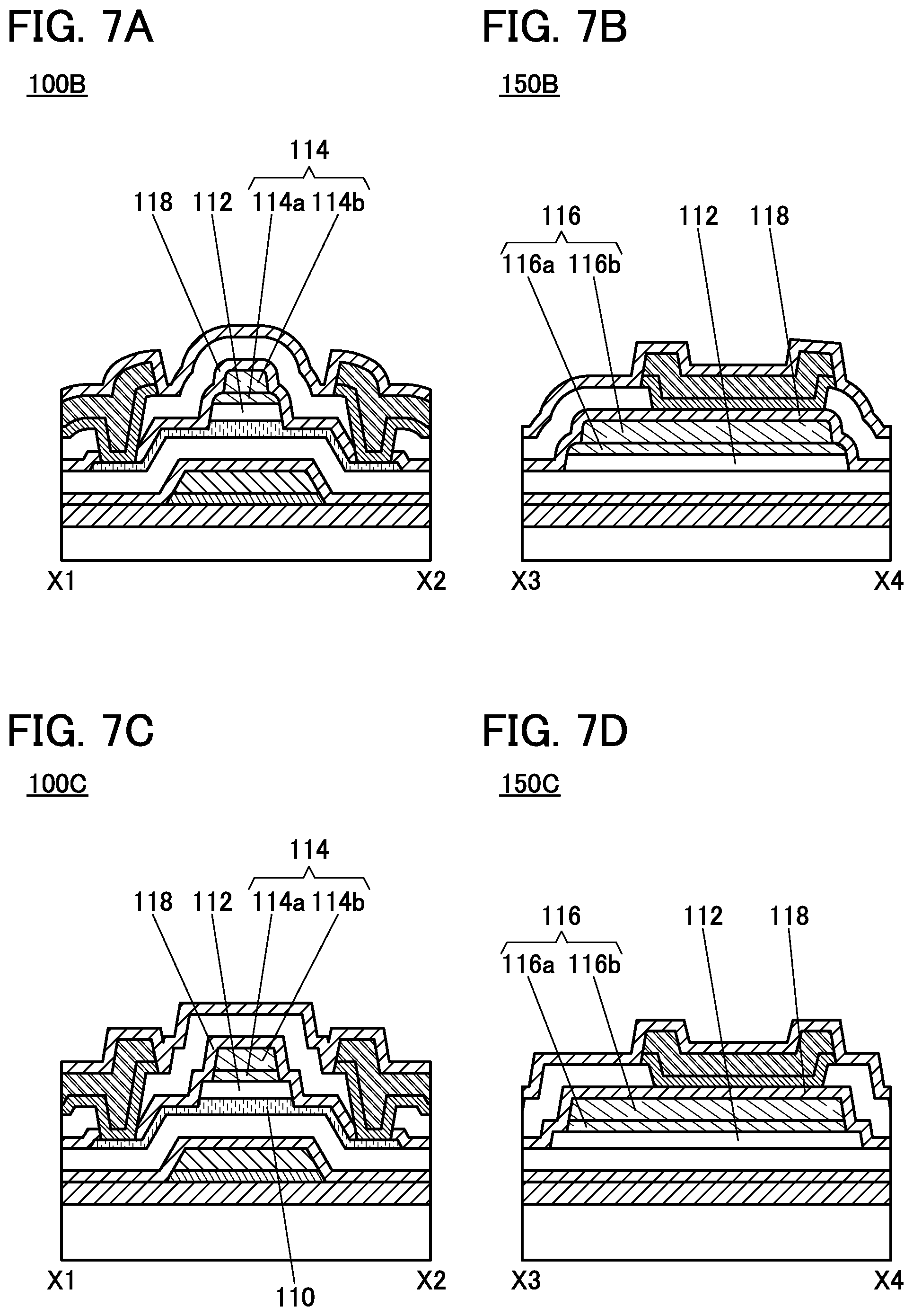Patent US12142694 Figure 7 – Semiconductor device, display device including the semiconductor device, display module including the display device, and electronic device including the semiconductor device, the display device, and the display module