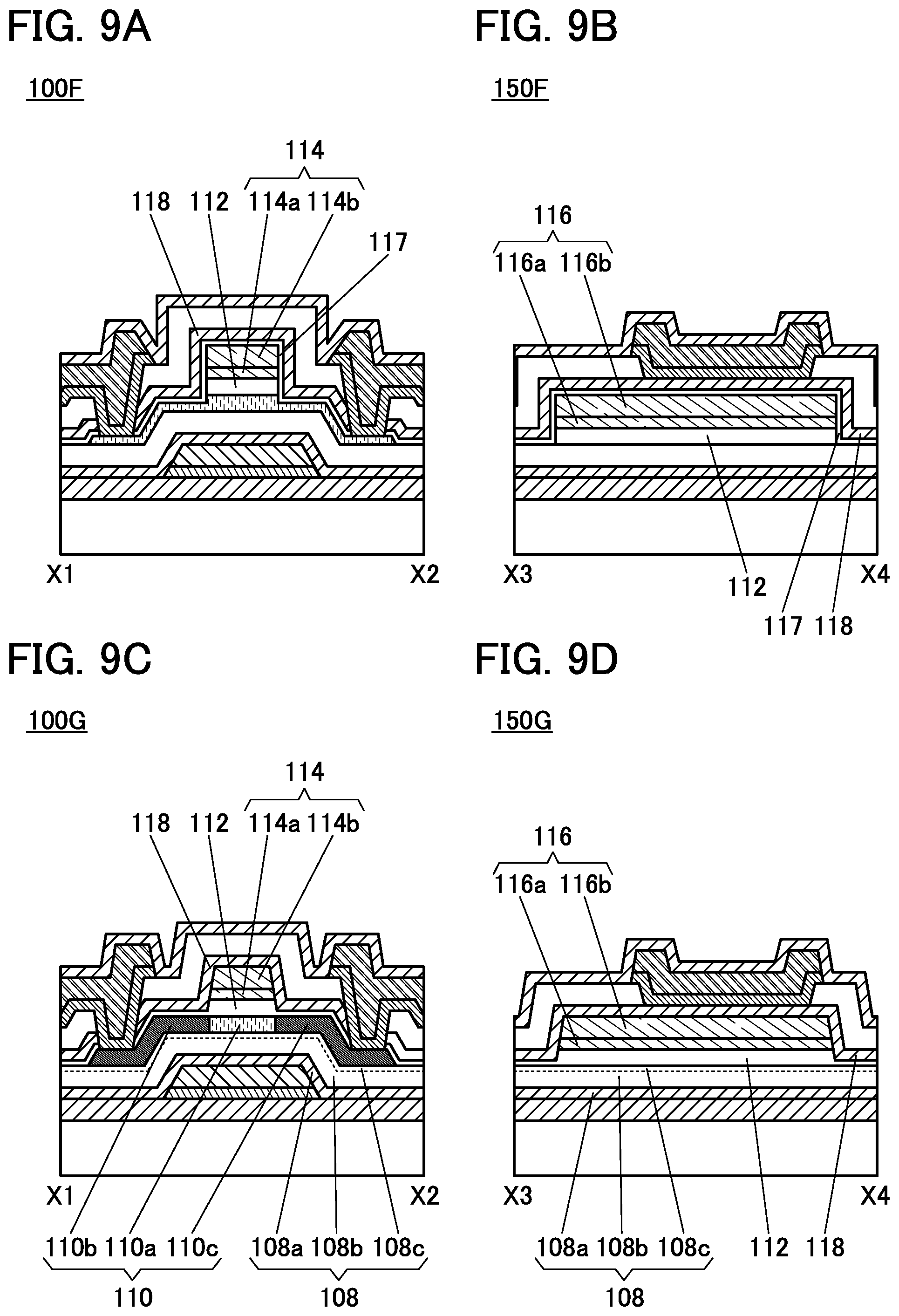 Patent US12142694 Figure 9 – Semiconductor device, display device including the semiconductor device, display module including the display device, and electronic device including the semiconductor device, the display device, and the display module