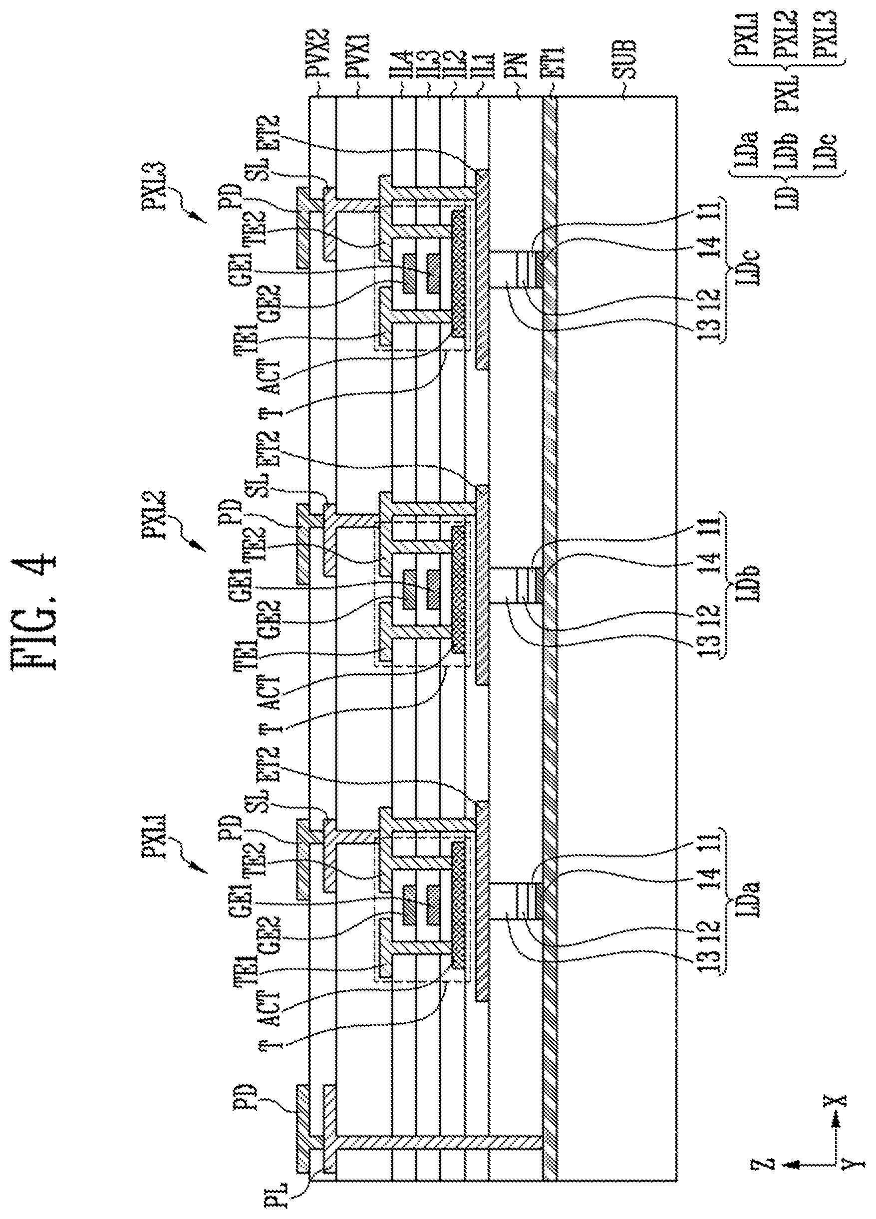 Patent US12142709 Figure 3 – Display device