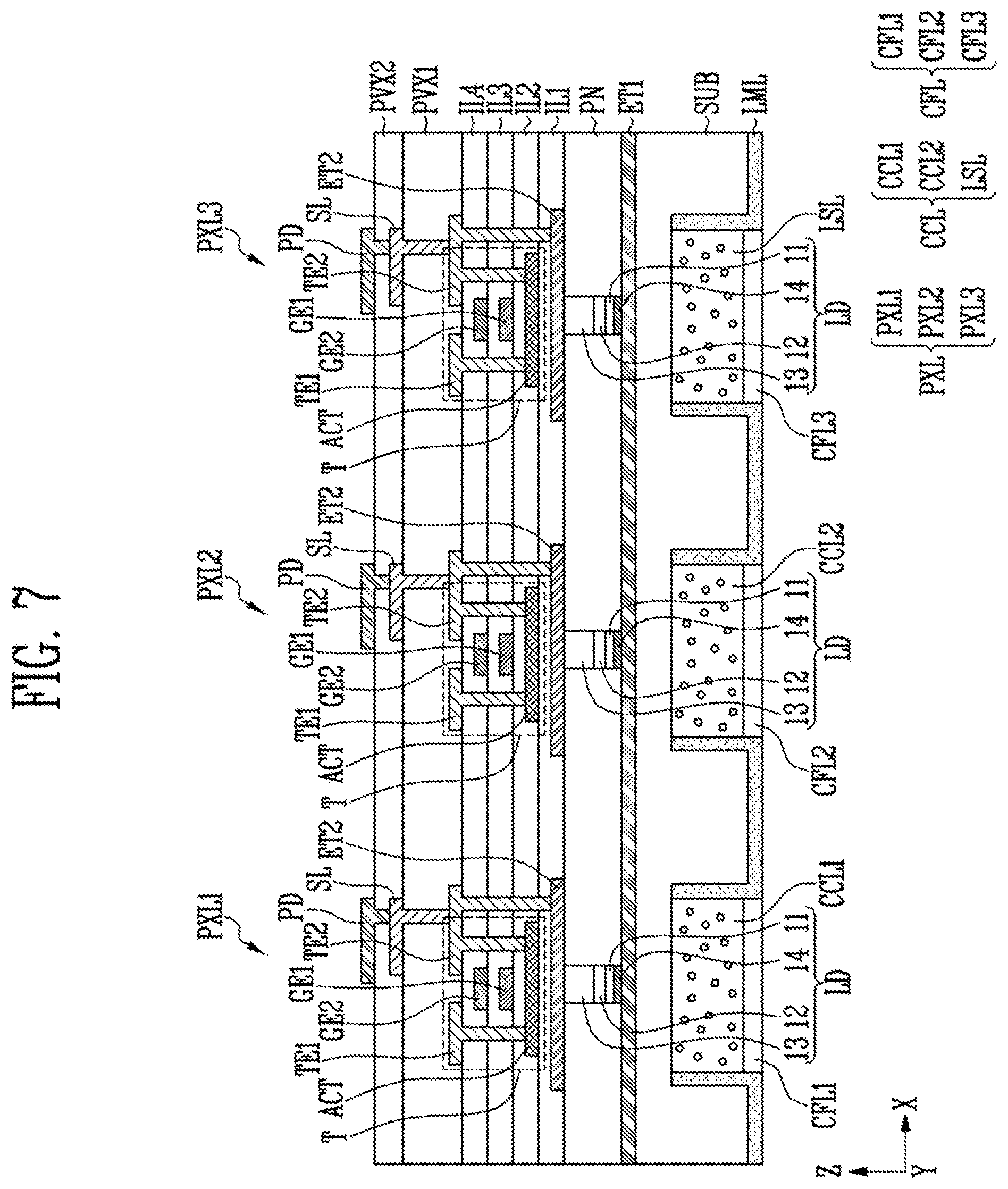 Patent US12142709 Figure 6 – Display device