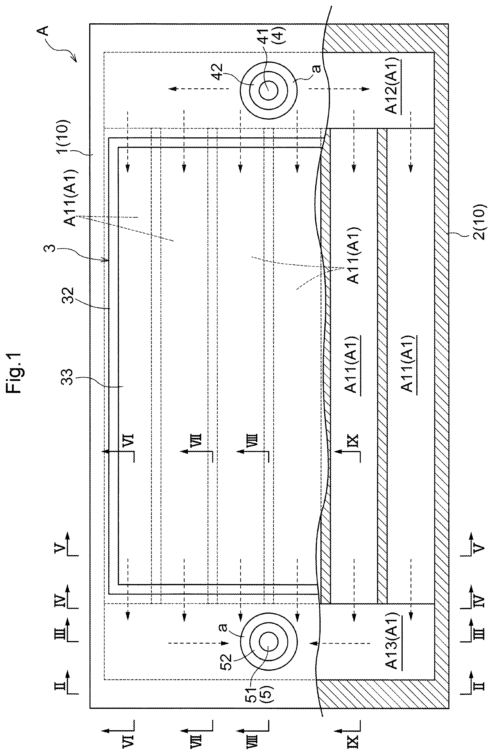 Patent US12142799 Figure 1 – Electrochemical element stack, electrochemical element, electrochemical module, electrochemical device, and energy system
