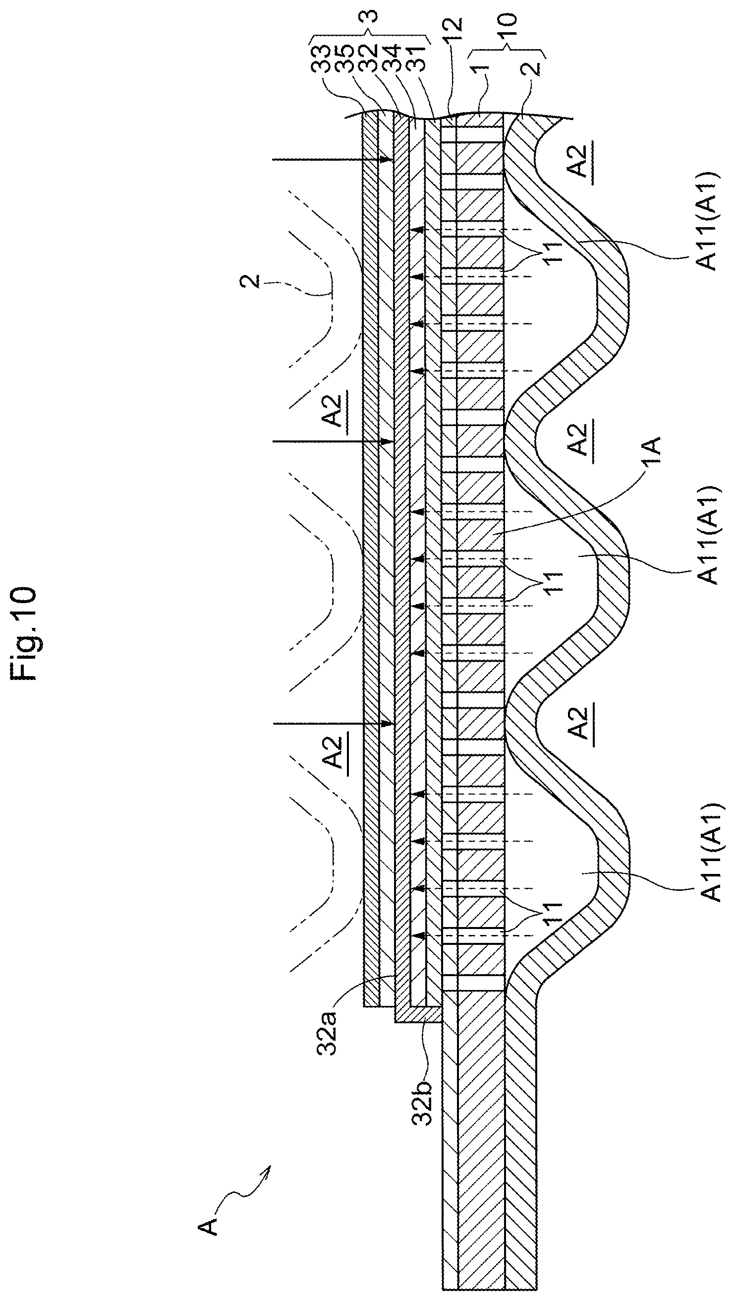 Patent US12142799 Figure 4 – Electrochemical element stack, electrochemical element, electrochemical module, electrochemical device, and energy system