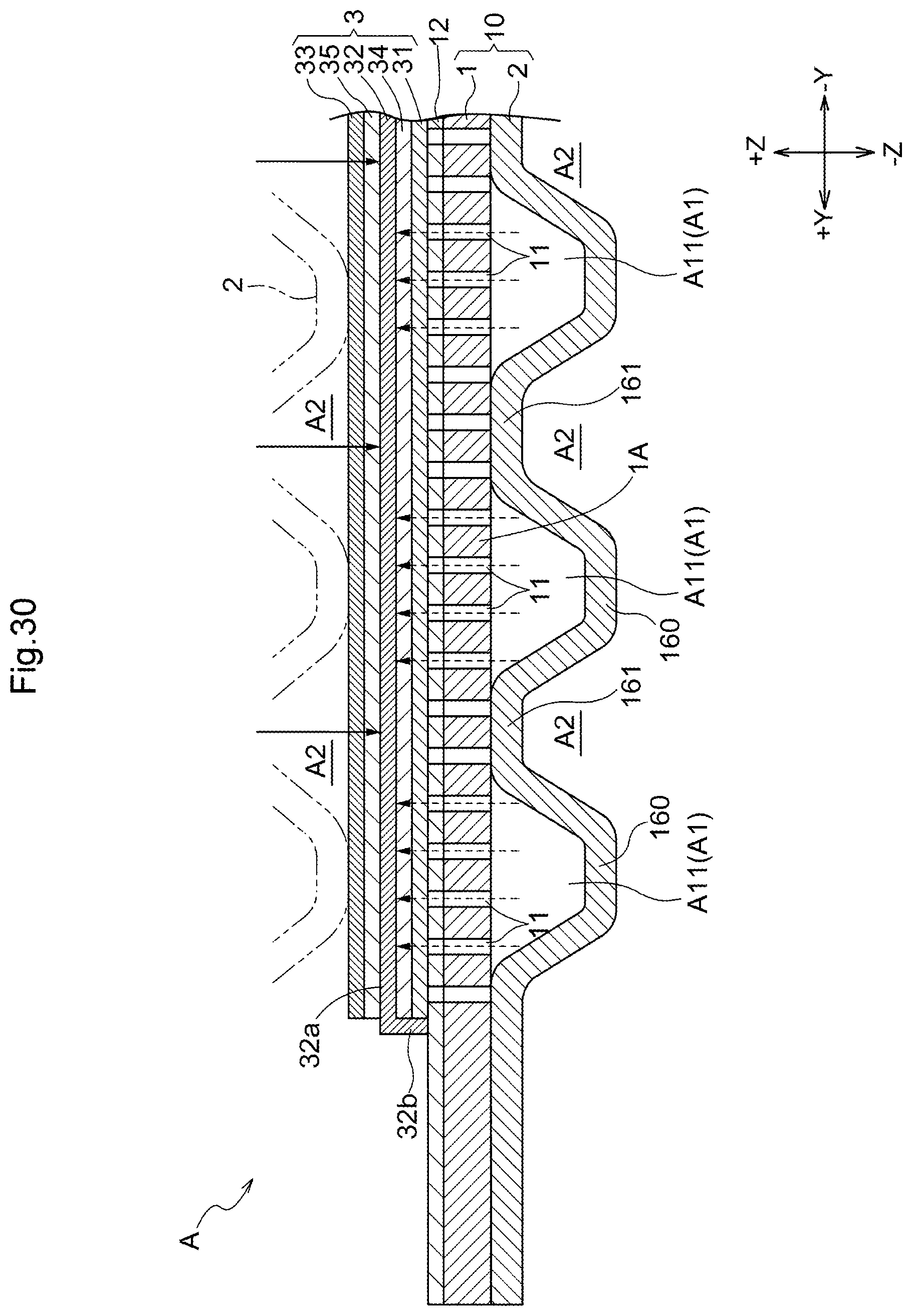 Patent US12142799 Figure 13 – Electrochemical element stack, electrochemical element, electrochemical module, electrochemical device, and energy system