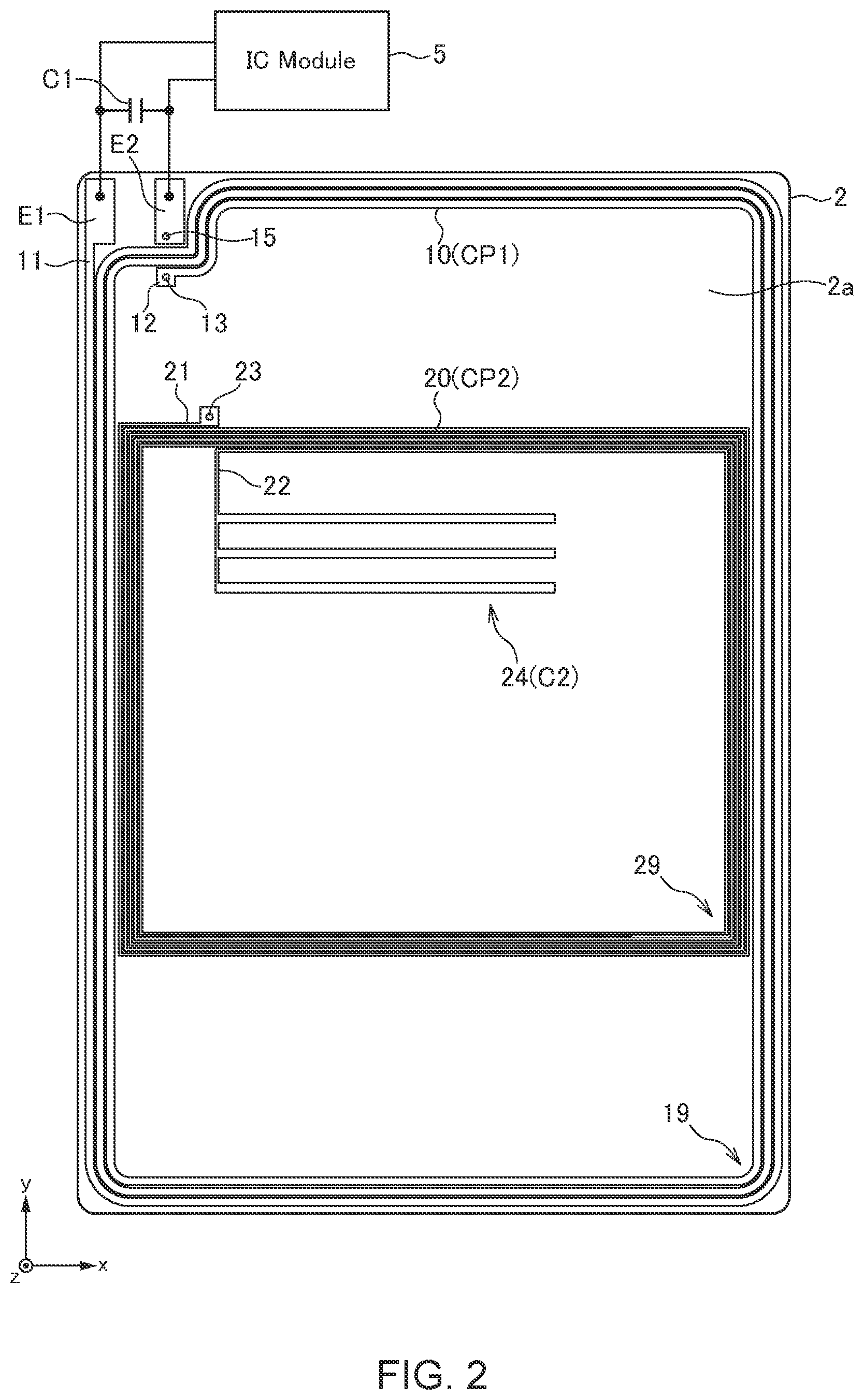 Patent US12142847 Figure 2 – Antenna device and antenna module having the same