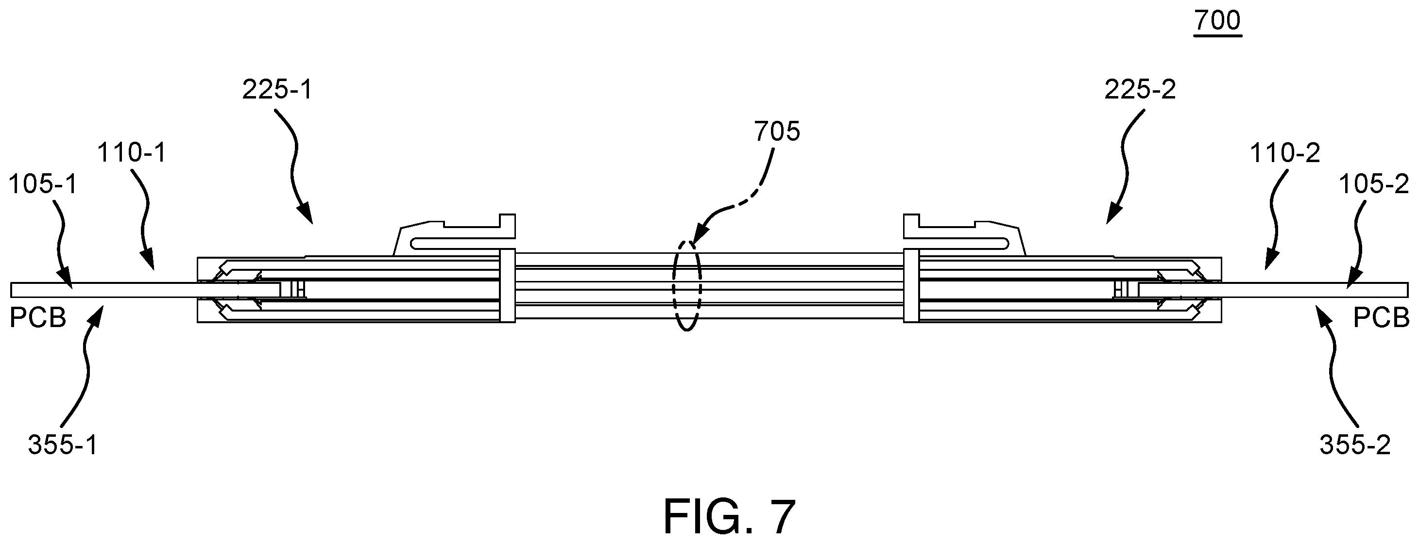 Patent US12142861 Figure 7 – Connecting multi-conductor cables with surface contacts