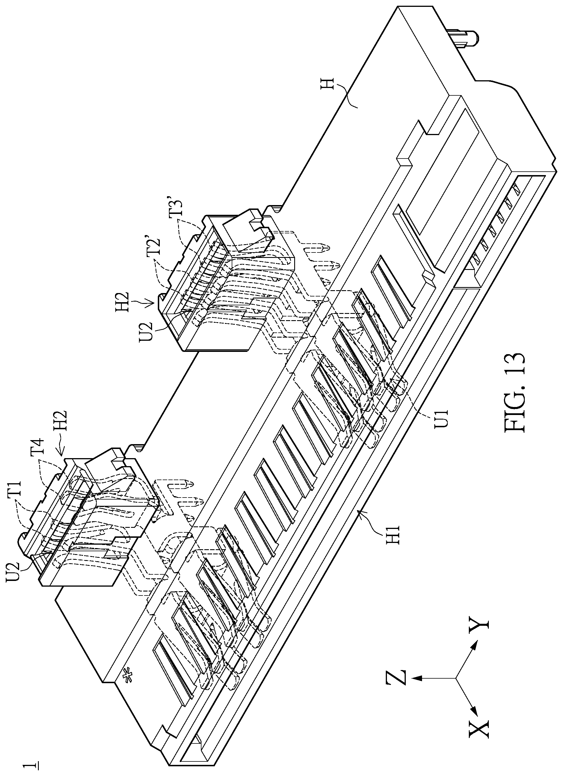 Patent US12142862 Figure 13 – Connector with a shunt structure and connector assembly with the same