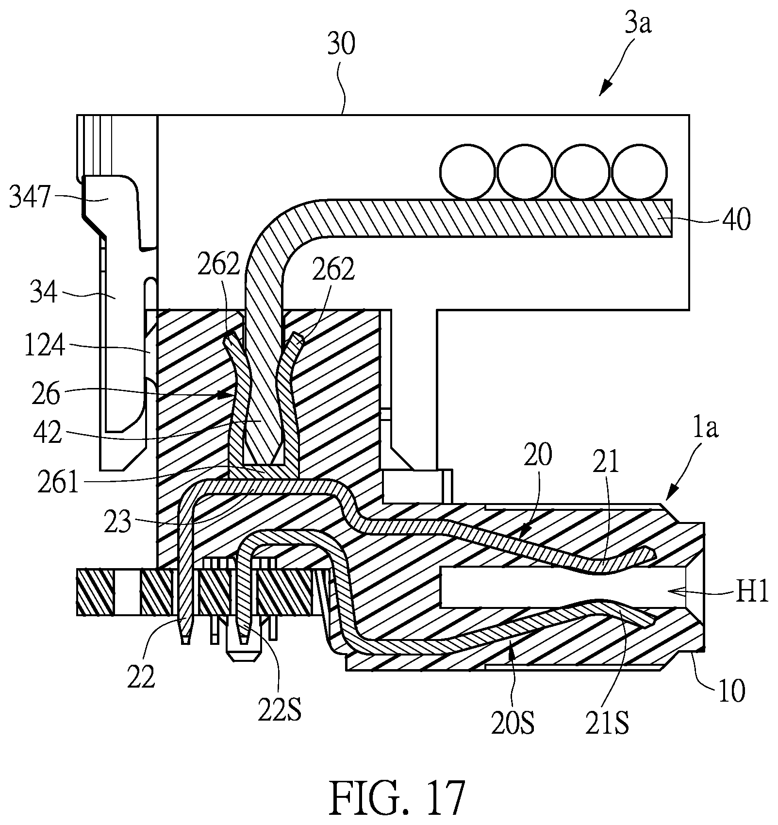 Patent US12142862 Figure 17 – Connector with a shunt structure and connector assembly with the same