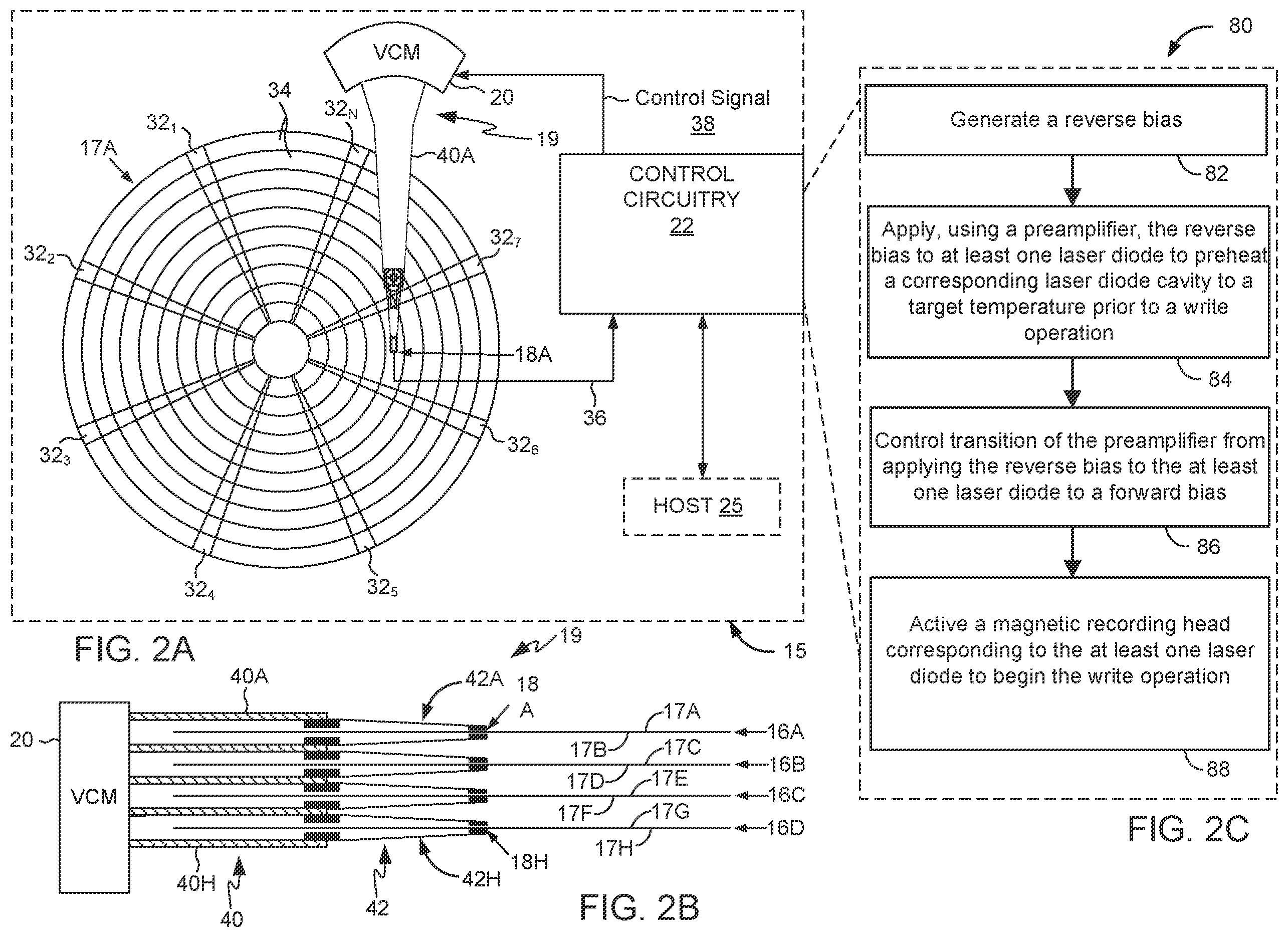 Patent US12142896 Figure 3 – Preheating laser diodes with reverse bias for HAMR disk drives