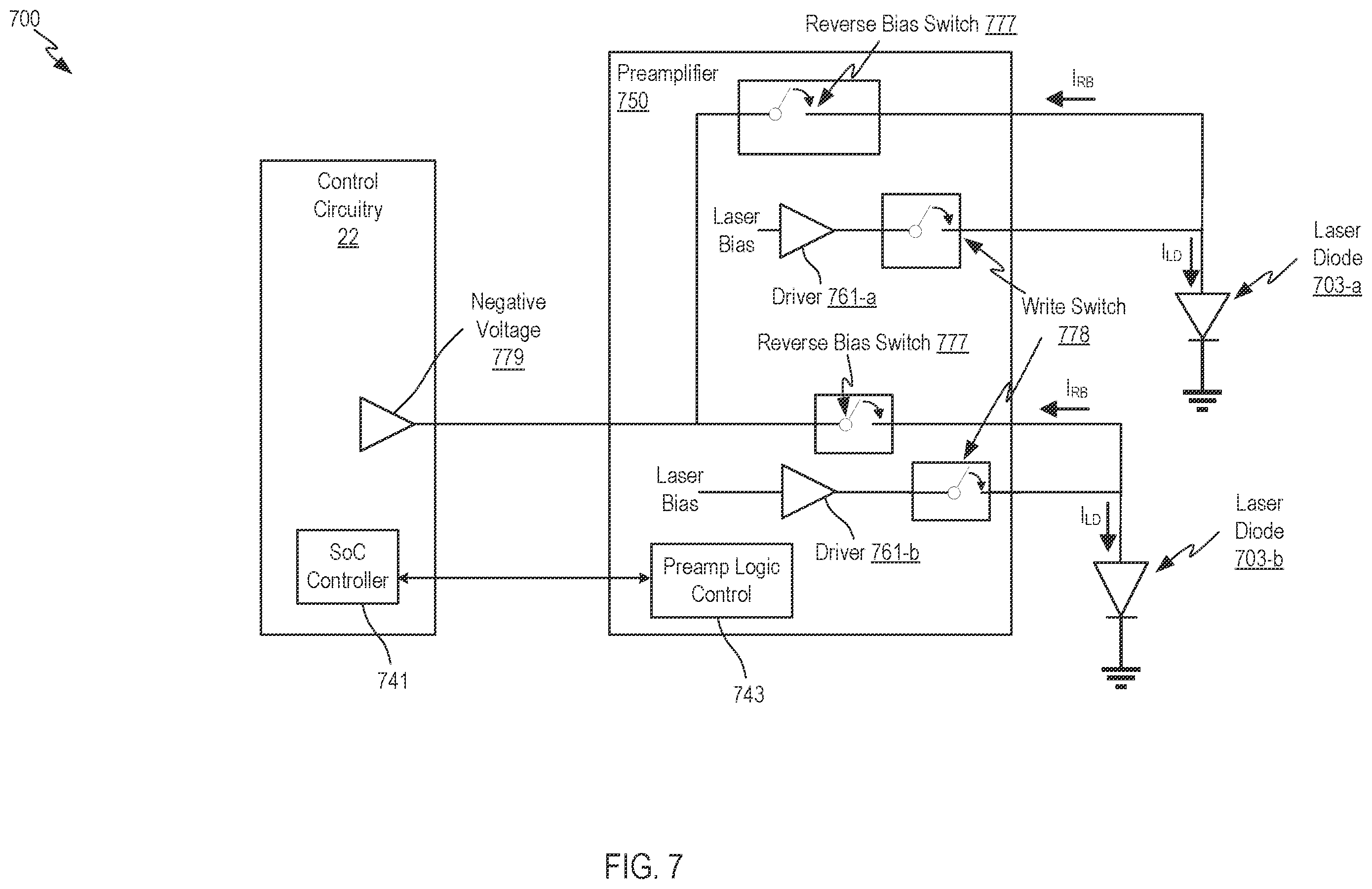 Patent US12142896 Figure 9 – Preheating laser diodes with reverse bias for HAMR disk drives