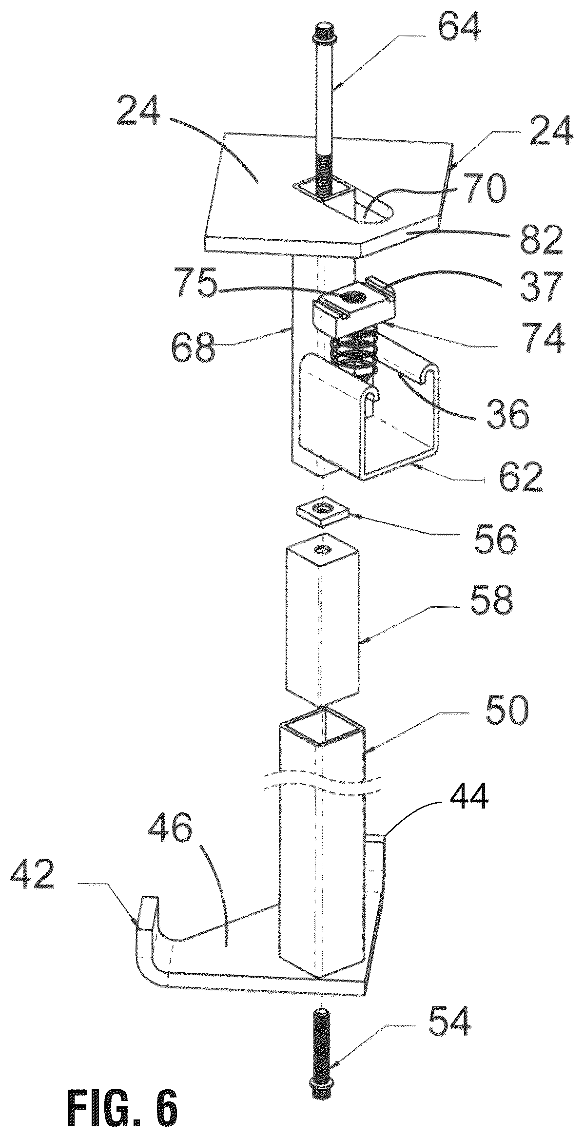 Patent US12142904 Figure 6 – Bolt receiving clamp assembly