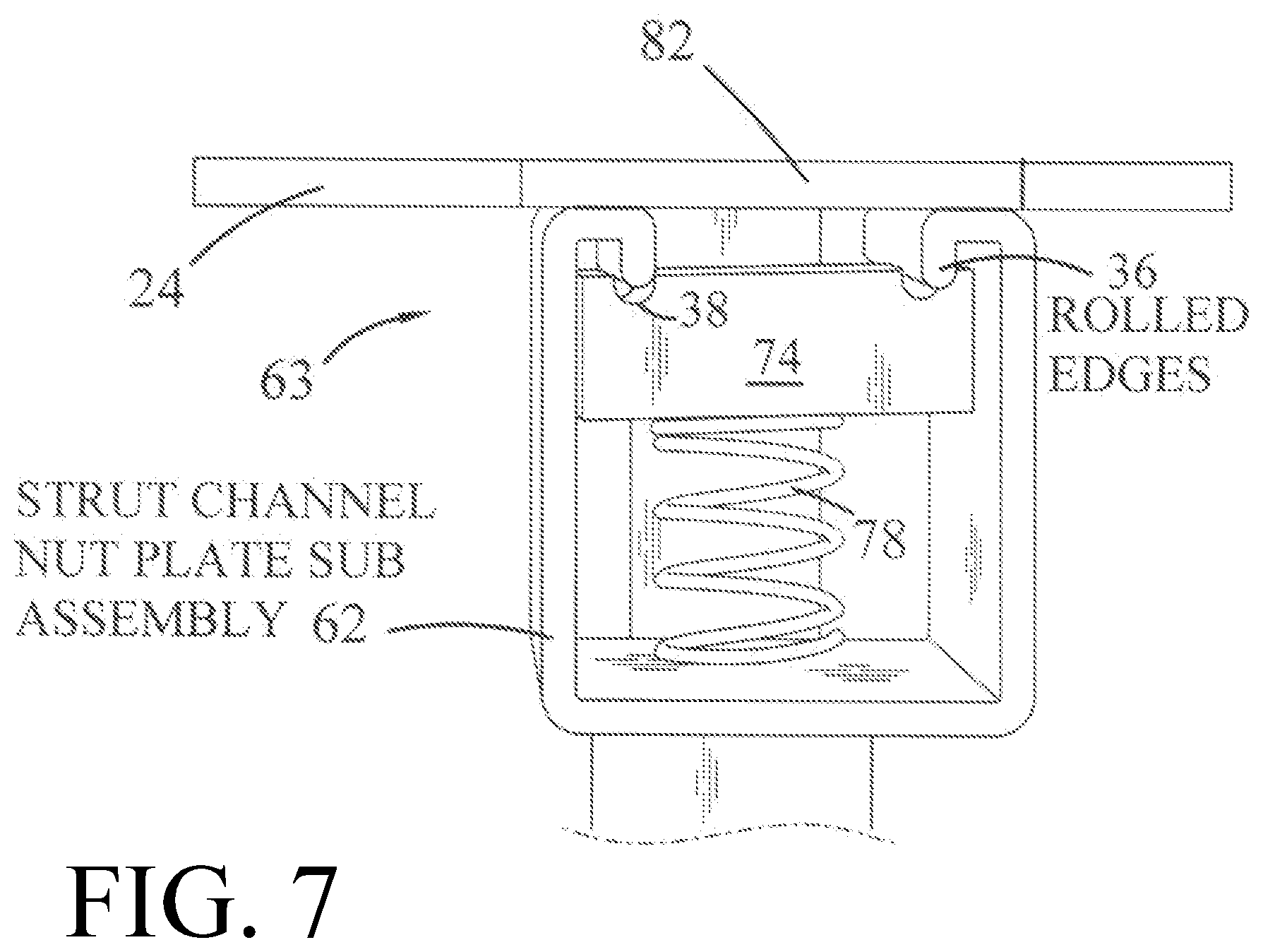 Patent US12142904 Figure 7 – Bolt receiving clamp assembly