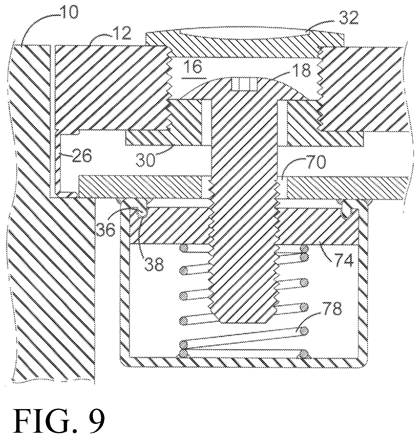 Patent US12142904 Figure 9 – Bolt receiving clamp assembly