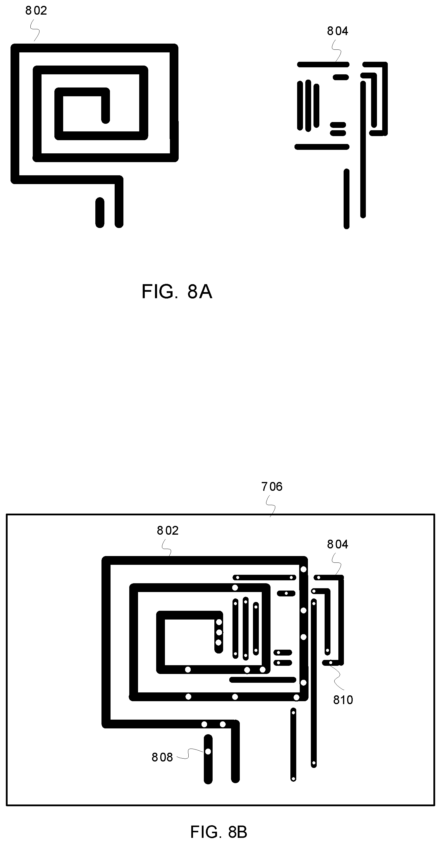 Patent US12142934 Figure 8 – Overlapping secondary coils in a wireless power reception apparatus